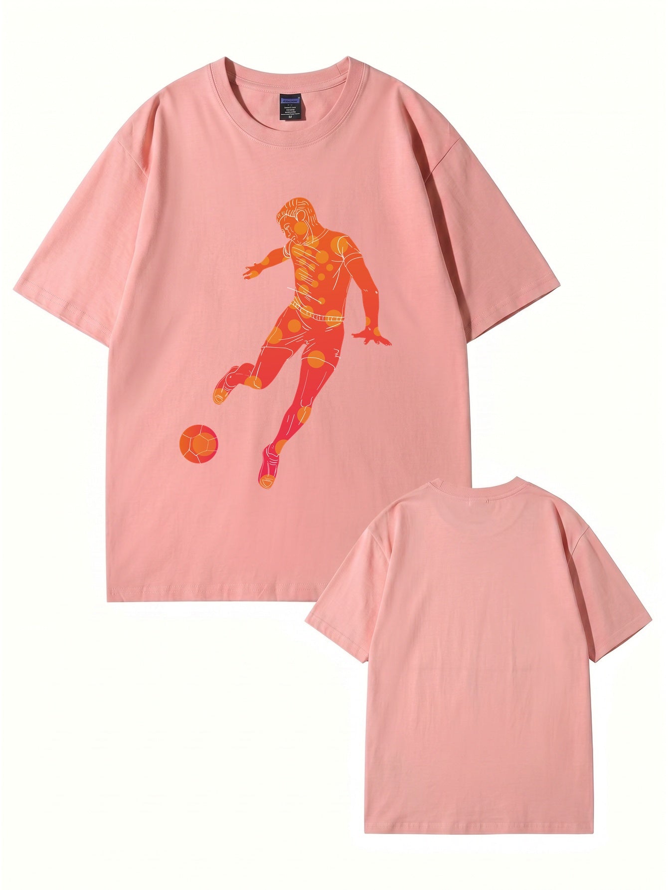 Soccer Player Graphic T-Shirt - Artistic Sport Print Tee
