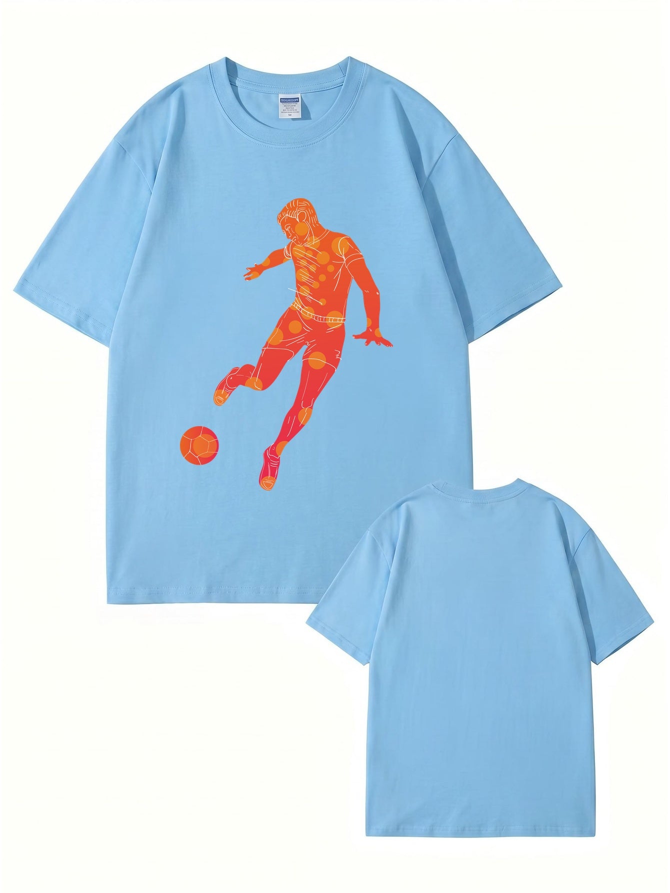Soccer Player Graphic T-Shirt - Artistic Sport Print Tee