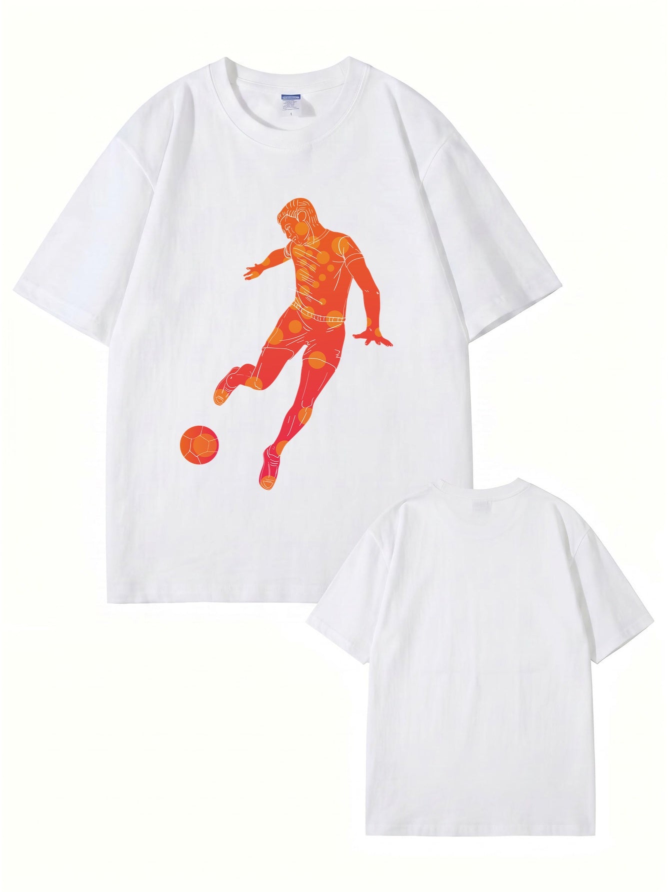 Soccer Player Graphic T-Shirt - Artistic Sport Print Tee