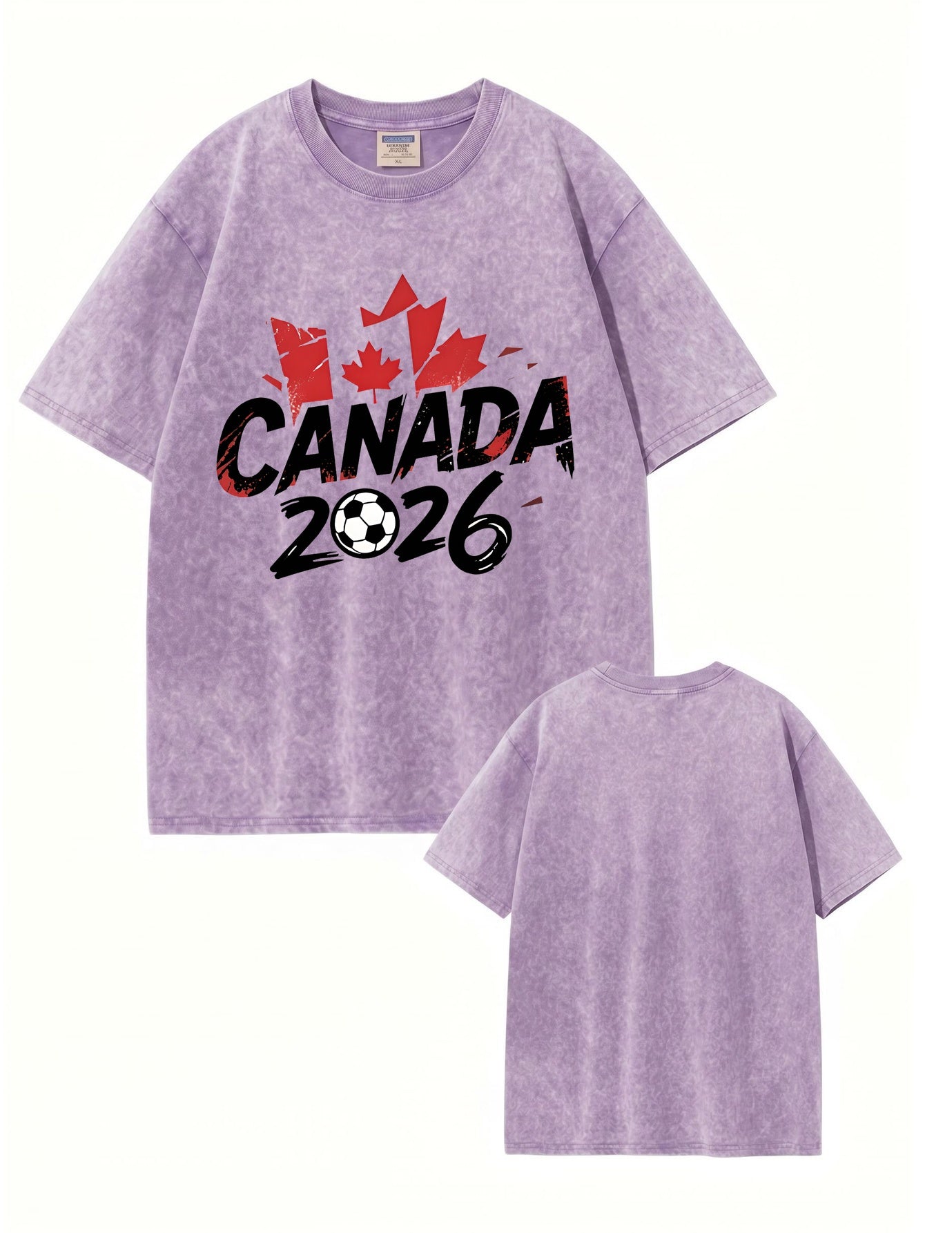 Canada 2026 Soccer Vintage Washed Cotton T-Shirt