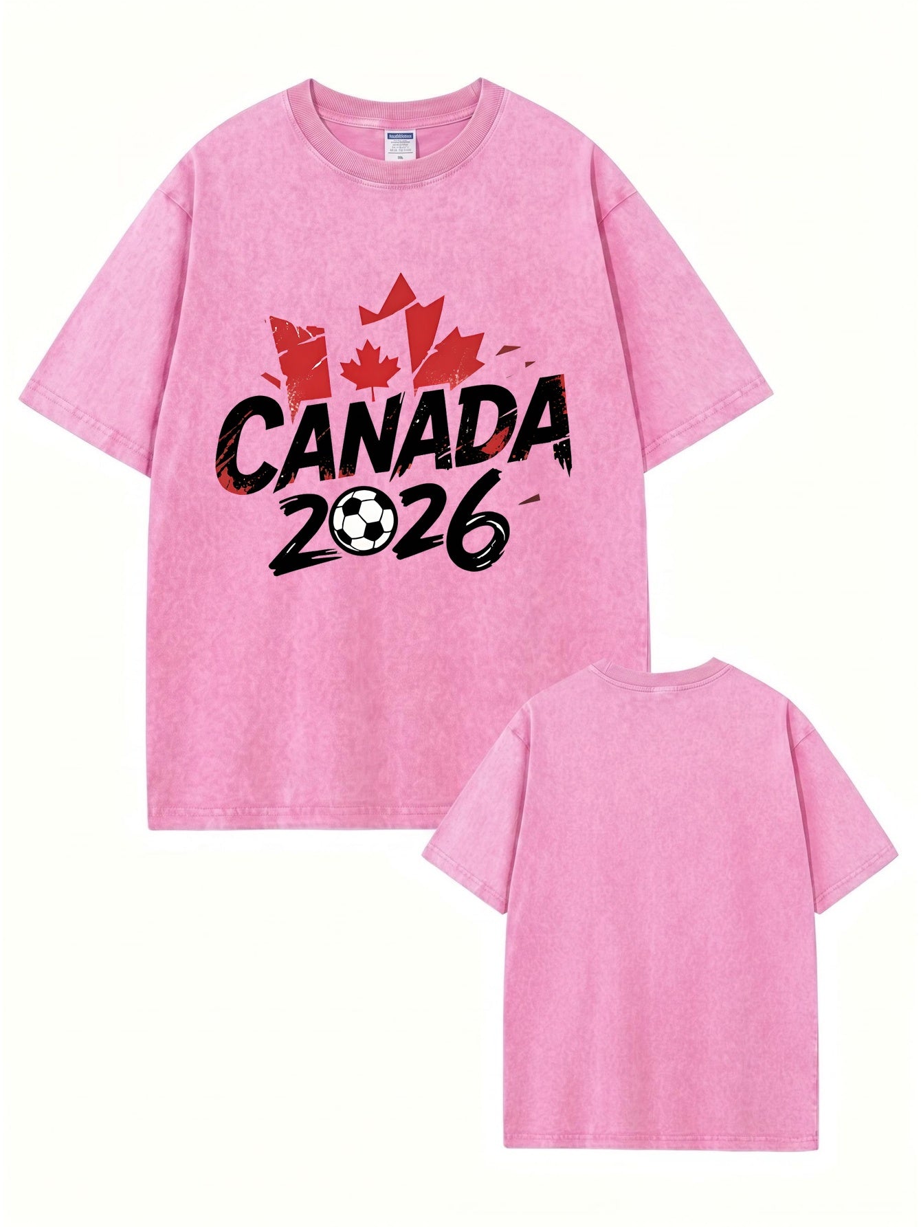 Canada 2026 Soccer Vintage Washed Cotton T-Shirt