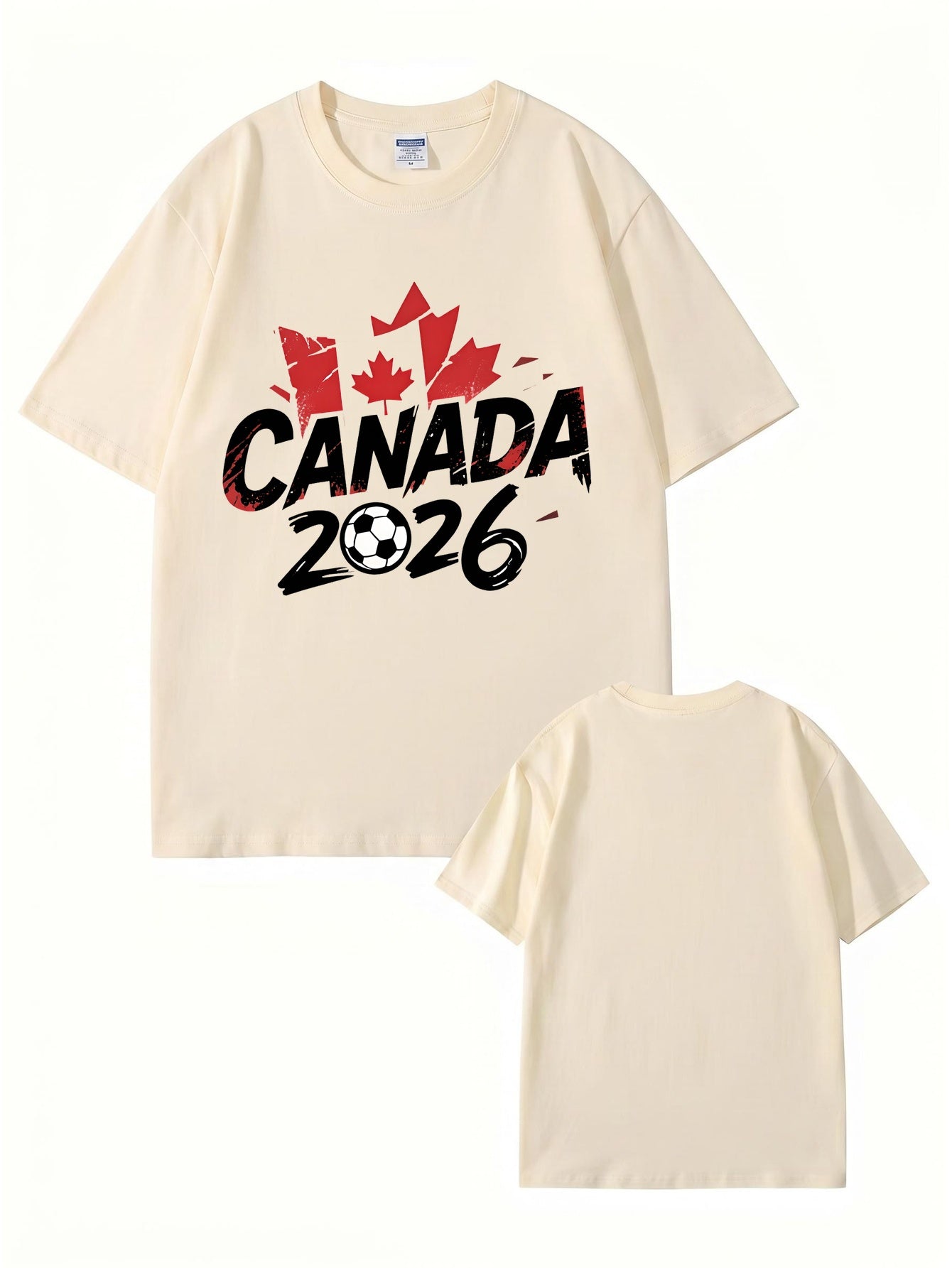Canada 2026 Soccer Maple Leaf Graphic T-Shirt