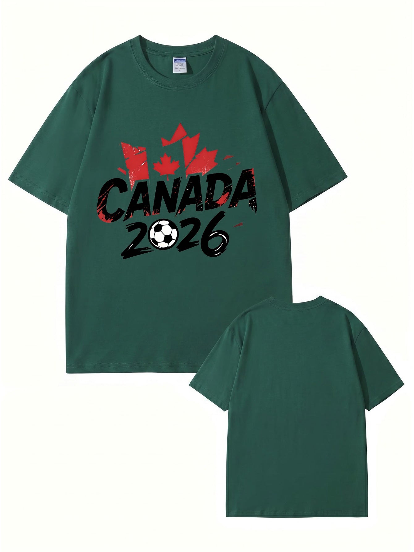 Canada 2026 Soccer Maple Leaf Graphic T-Shirt