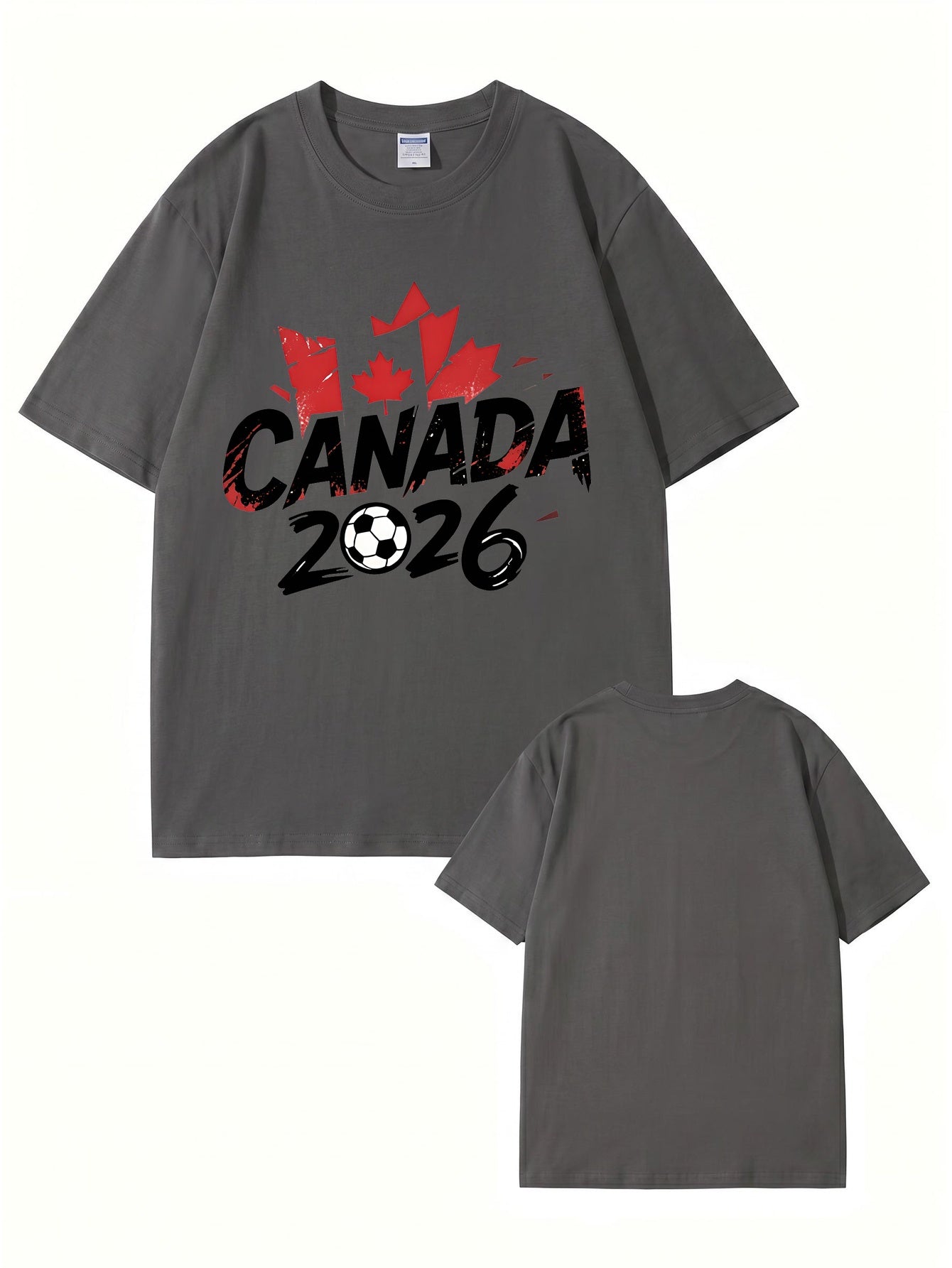 Canada 2026 Soccer Maple Leaf Graphic T-Shirt
