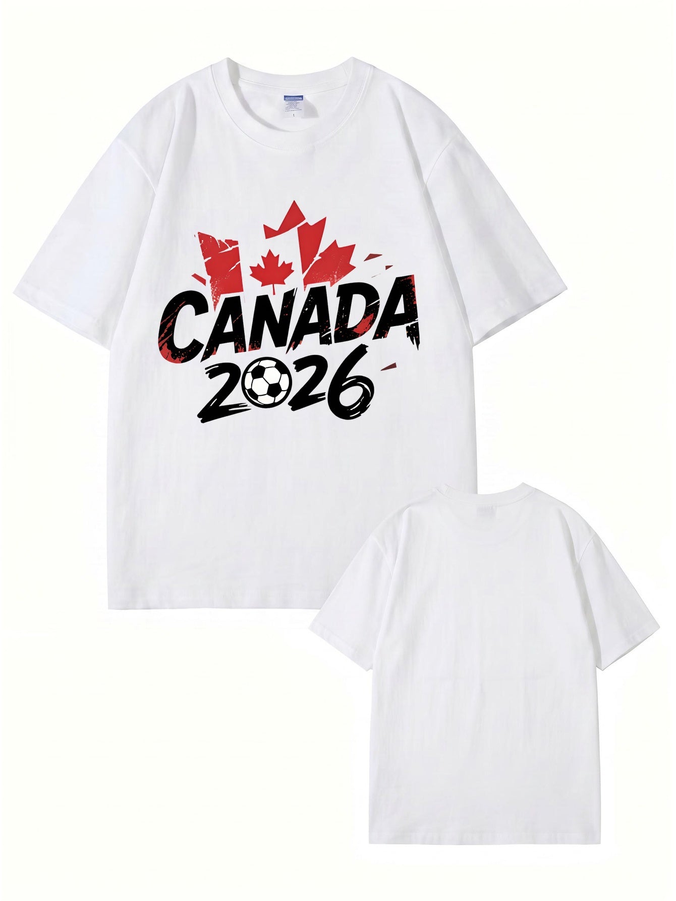 Canada 2026 Soccer Maple Leaf Graphic T-Shirt