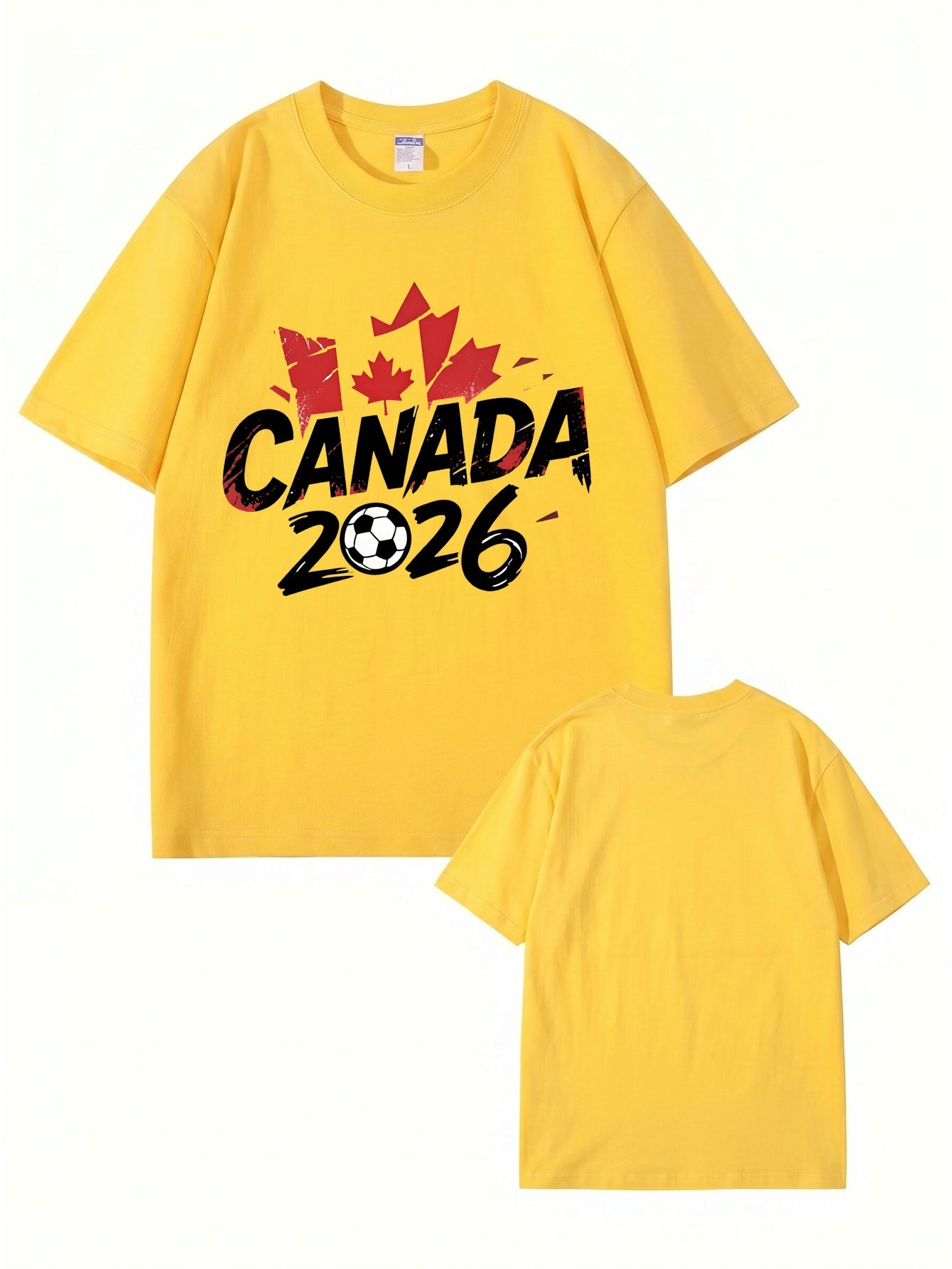 Canada 2026 Soccer Maple Leaf Graphic T-Shirt