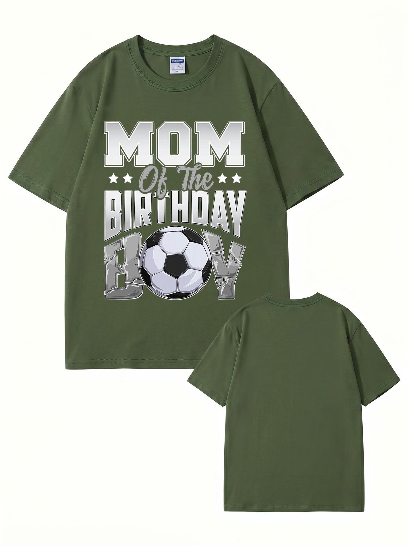 Mom of the Birthday Boy Soccer Theme Graphic T-Shirt