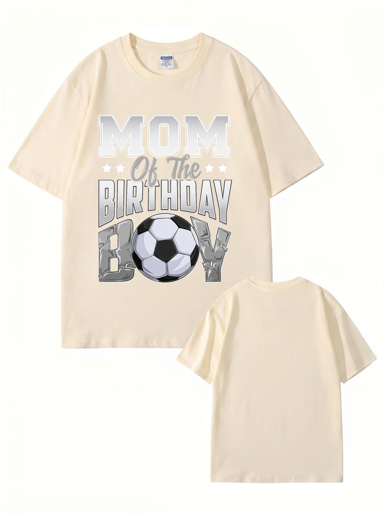 Mom of the Birthday Boy Soccer Theme Graphic T-Shirt