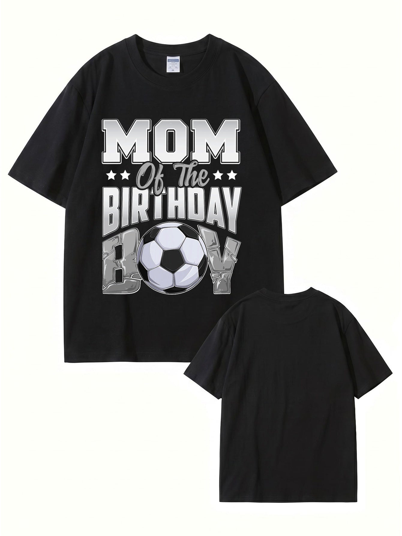 Mom of the Birthday Boy Soccer Theme Graphic T-Shirt