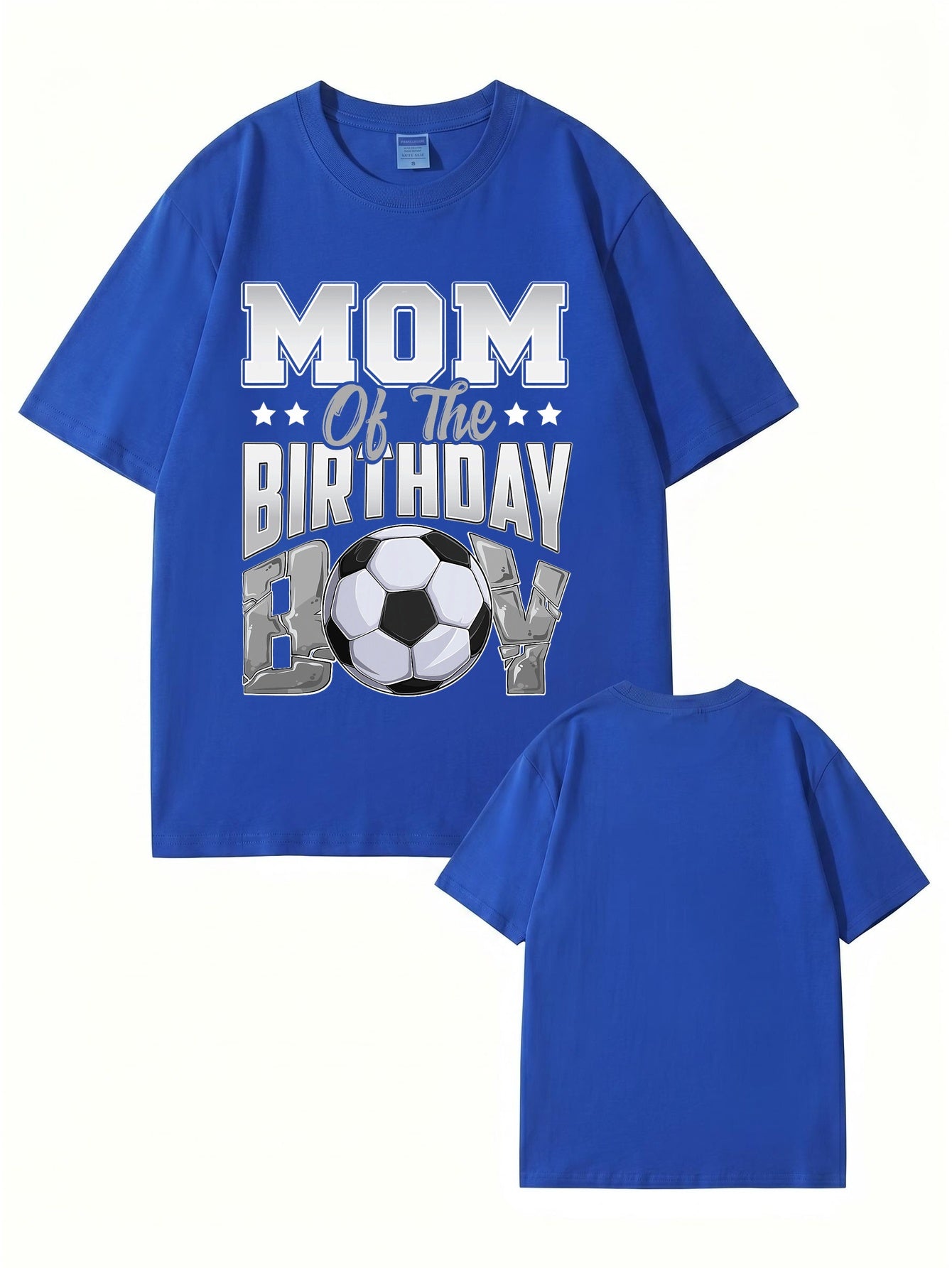 Mom of the Birthday Boy Soccer Theme Graphic T-Shirt