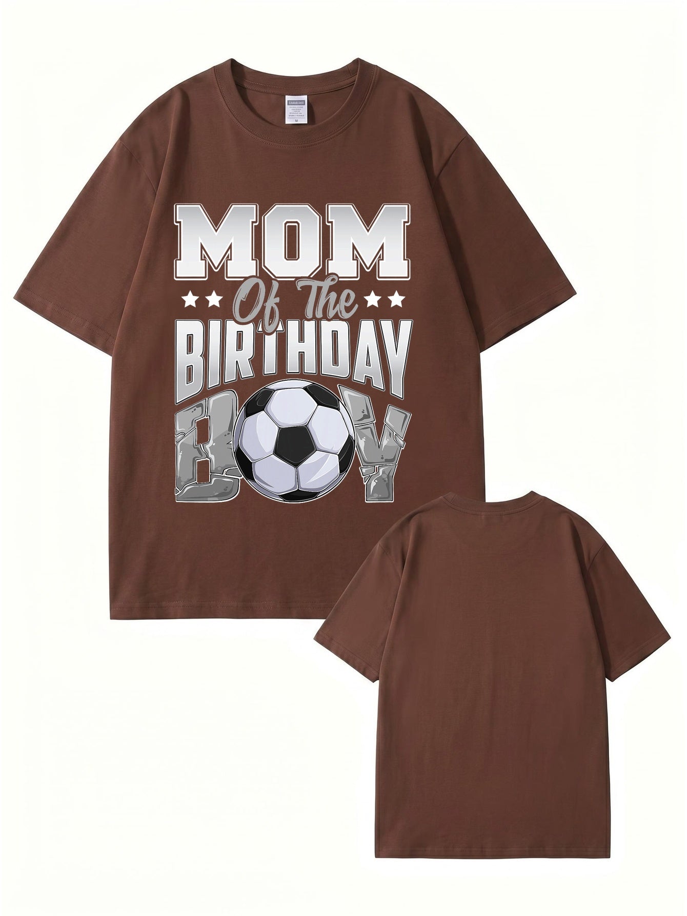 Mom of the Birthday Boy Soccer Theme Graphic T-Shirt