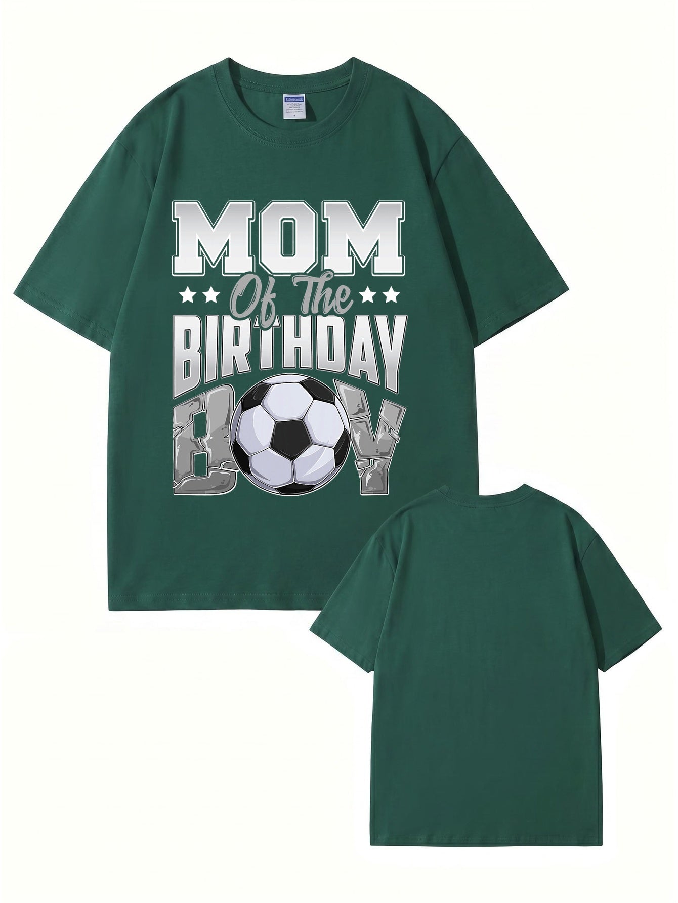 Mom of the Birthday Boy Soccer Theme Graphic T-Shirt