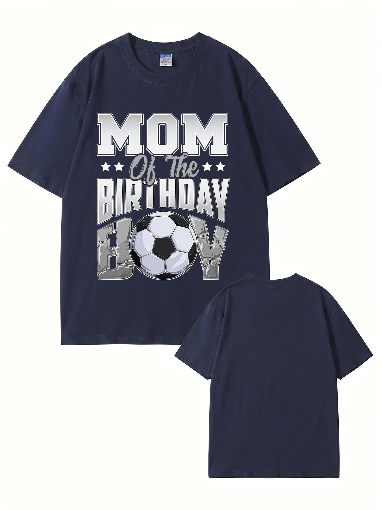 Mom of the Birthday Boy Soccer Theme Graphic T-Shirt
