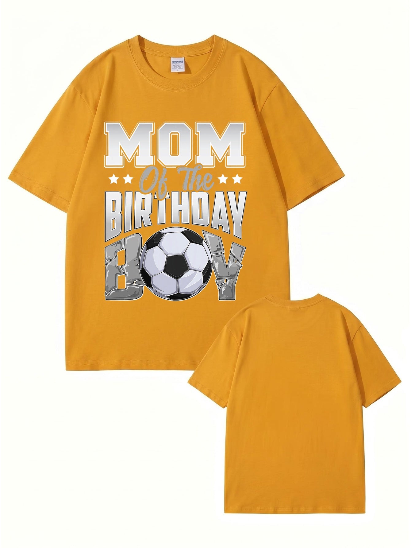 Mom of the Birthday Boy Soccer Theme Graphic T-Shirt