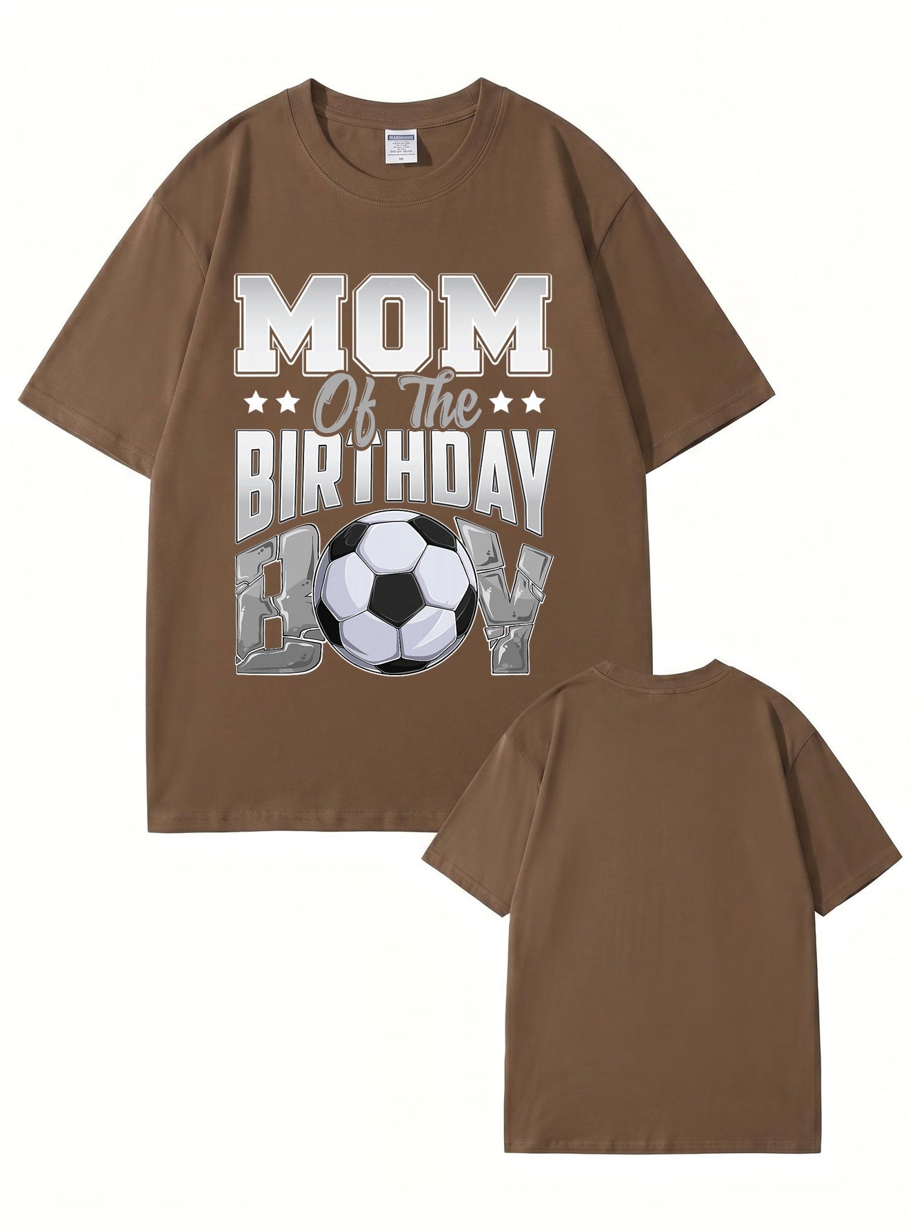 Mom of the Birthday Boy Soccer Theme Graphic T-Shirt
