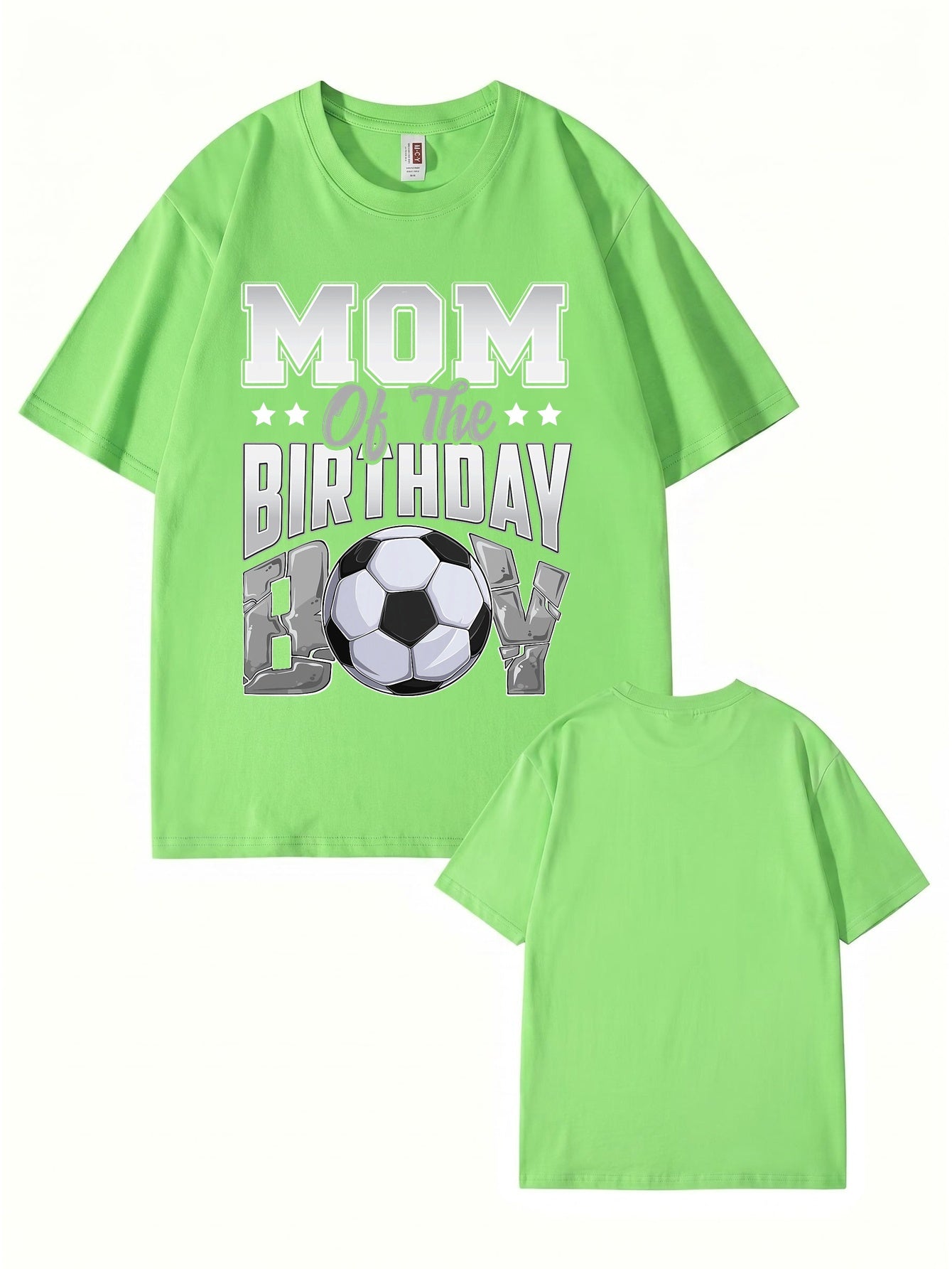 Mom of the Birthday Boy Soccer Theme Graphic T-Shirt