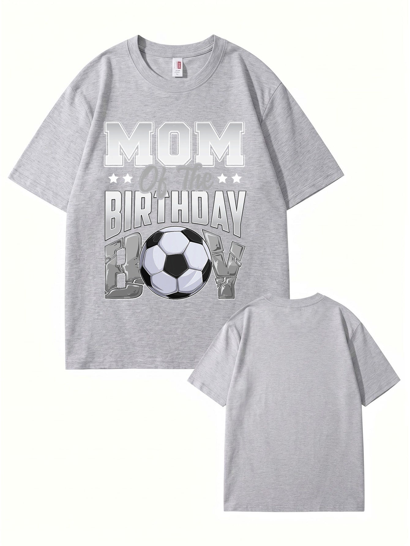 Mom of the Birthday Boy Soccer Theme Graphic T-Shirt
