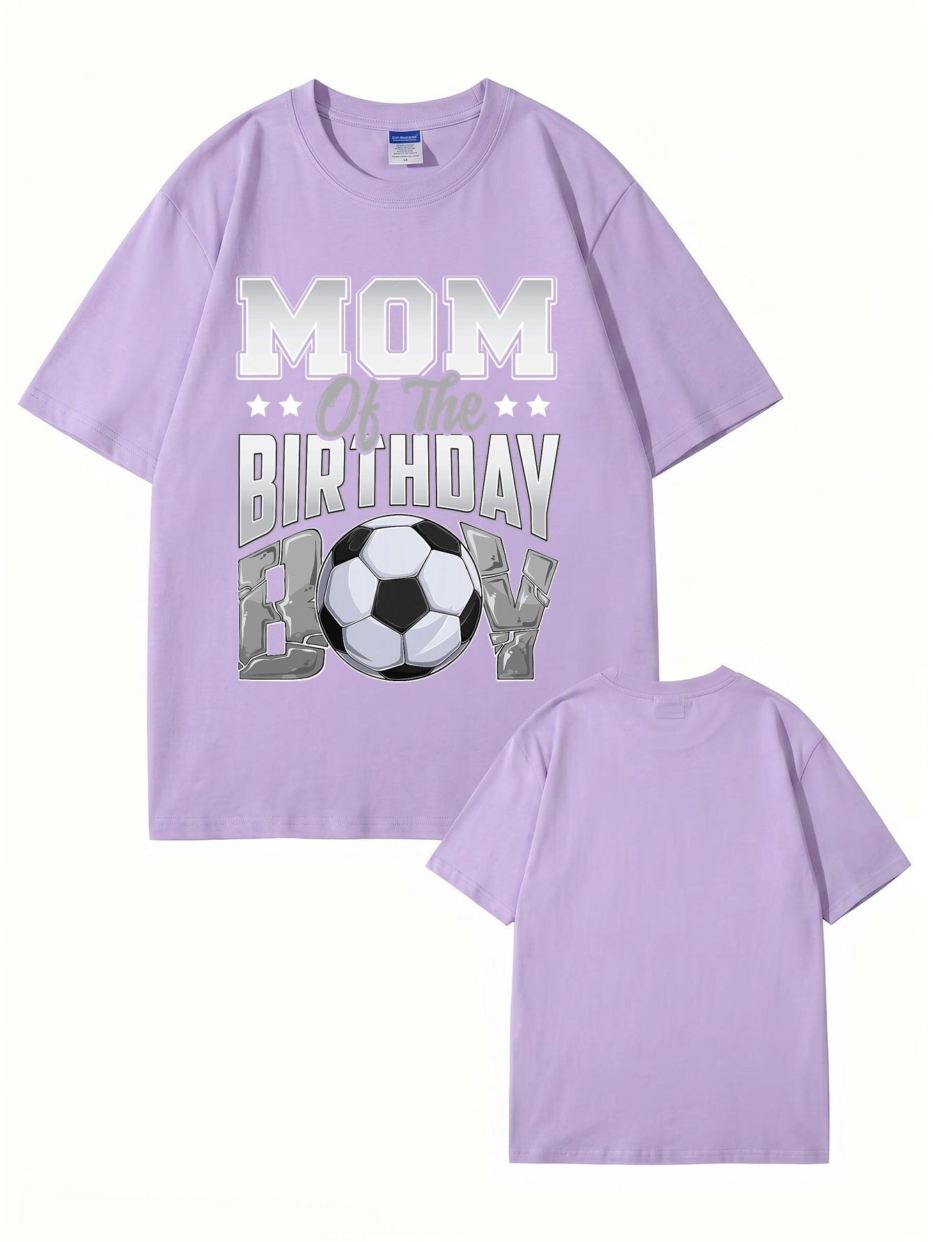 Mom of the Birthday Boy Soccer Theme Graphic T-Shirt