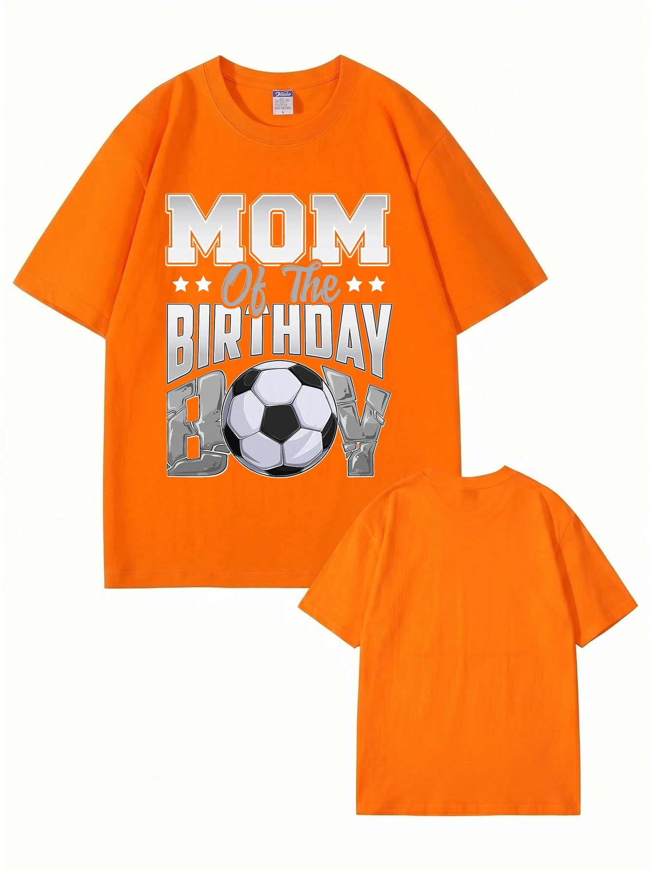 Mom of the Birthday Boy Soccer Theme Graphic T-Shirt