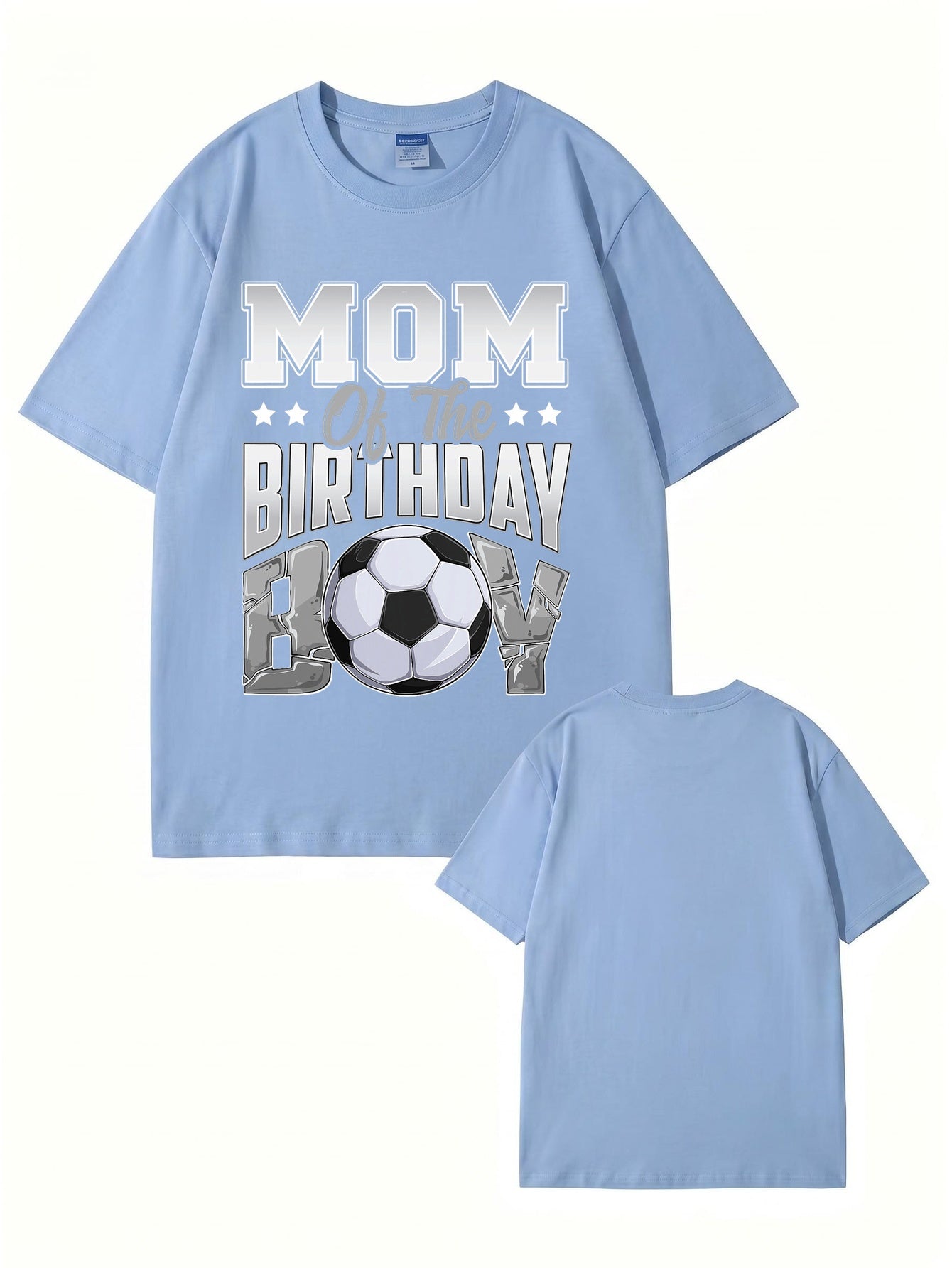 Mom of the Birthday Boy Soccer Theme Graphic T-Shirt
