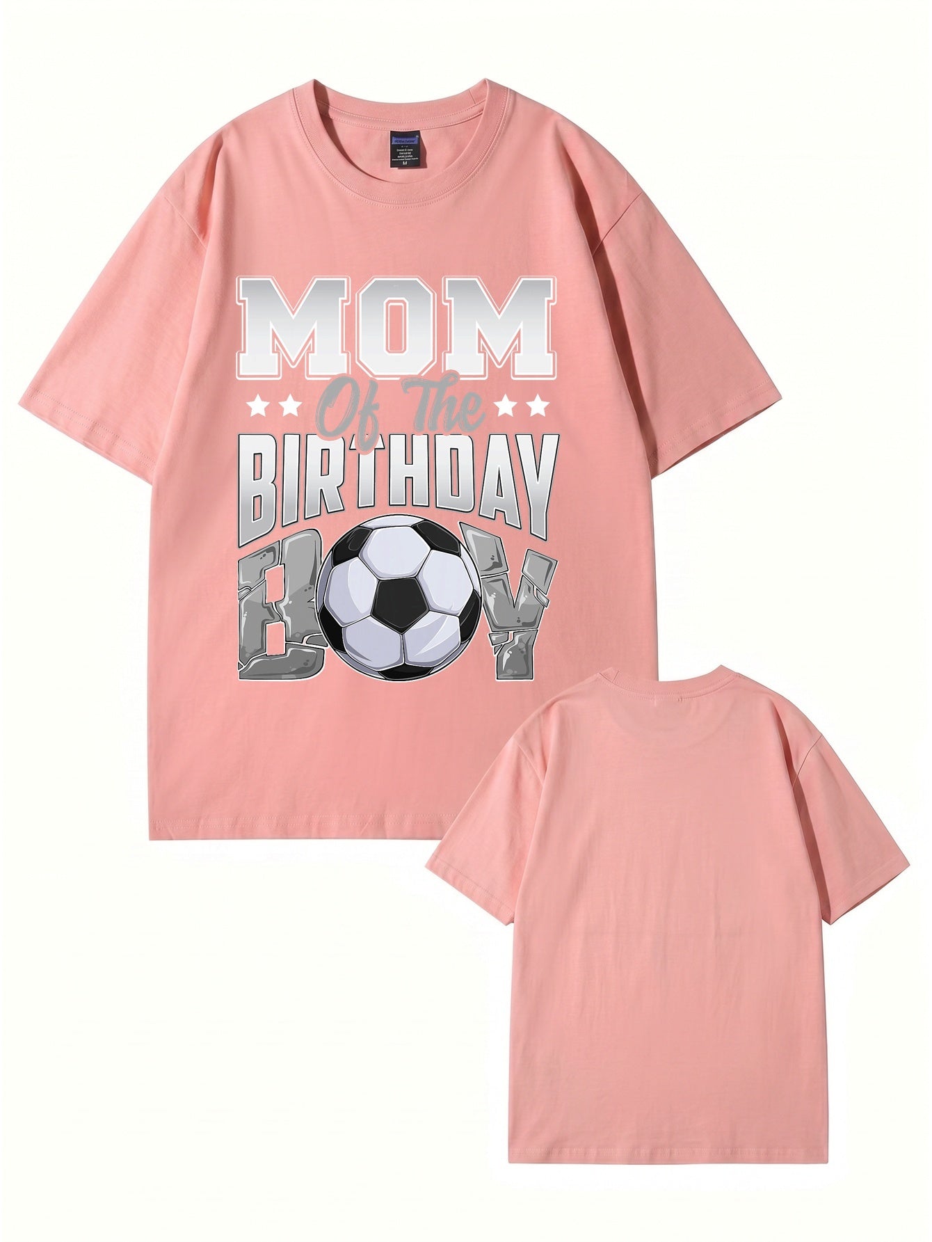 Mom of the Birthday Boy Soccer Theme Graphic T-Shirt