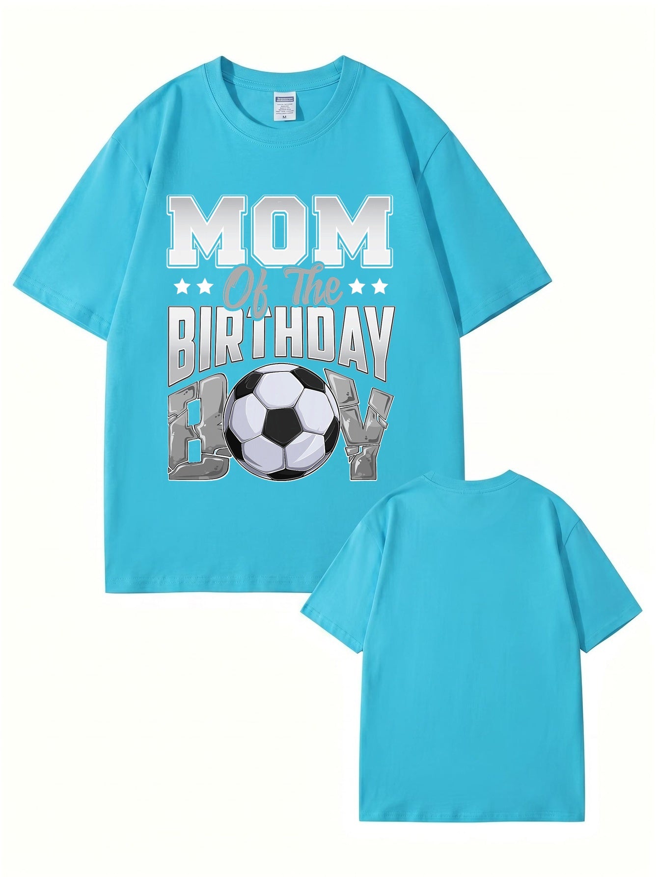 Mom of the Birthday Boy Soccer Theme Graphic T-Shirt