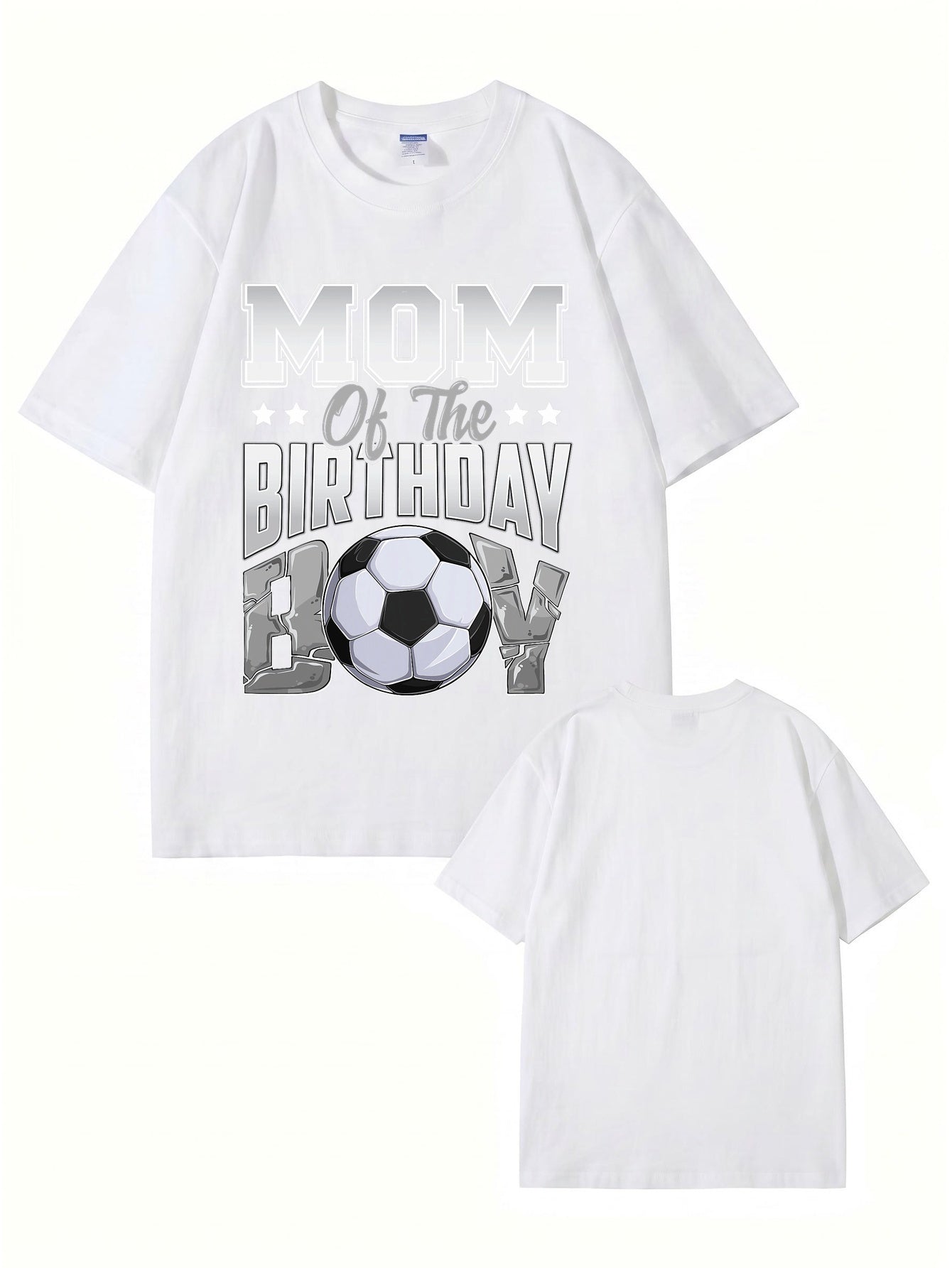 Mom of the Birthday Boy Soccer Theme Graphic T-Shirt