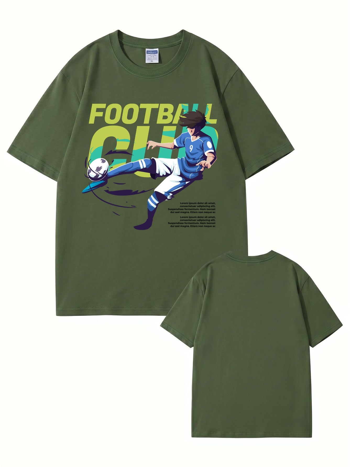 Anime Soccer Player Graphic T-Shirt | Football Club Streetwear Tee