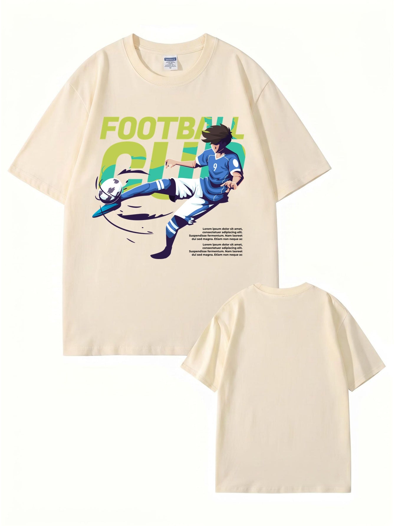 Anime Soccer Player Graphic T-Shirt | Football Club Streetwear Tee
