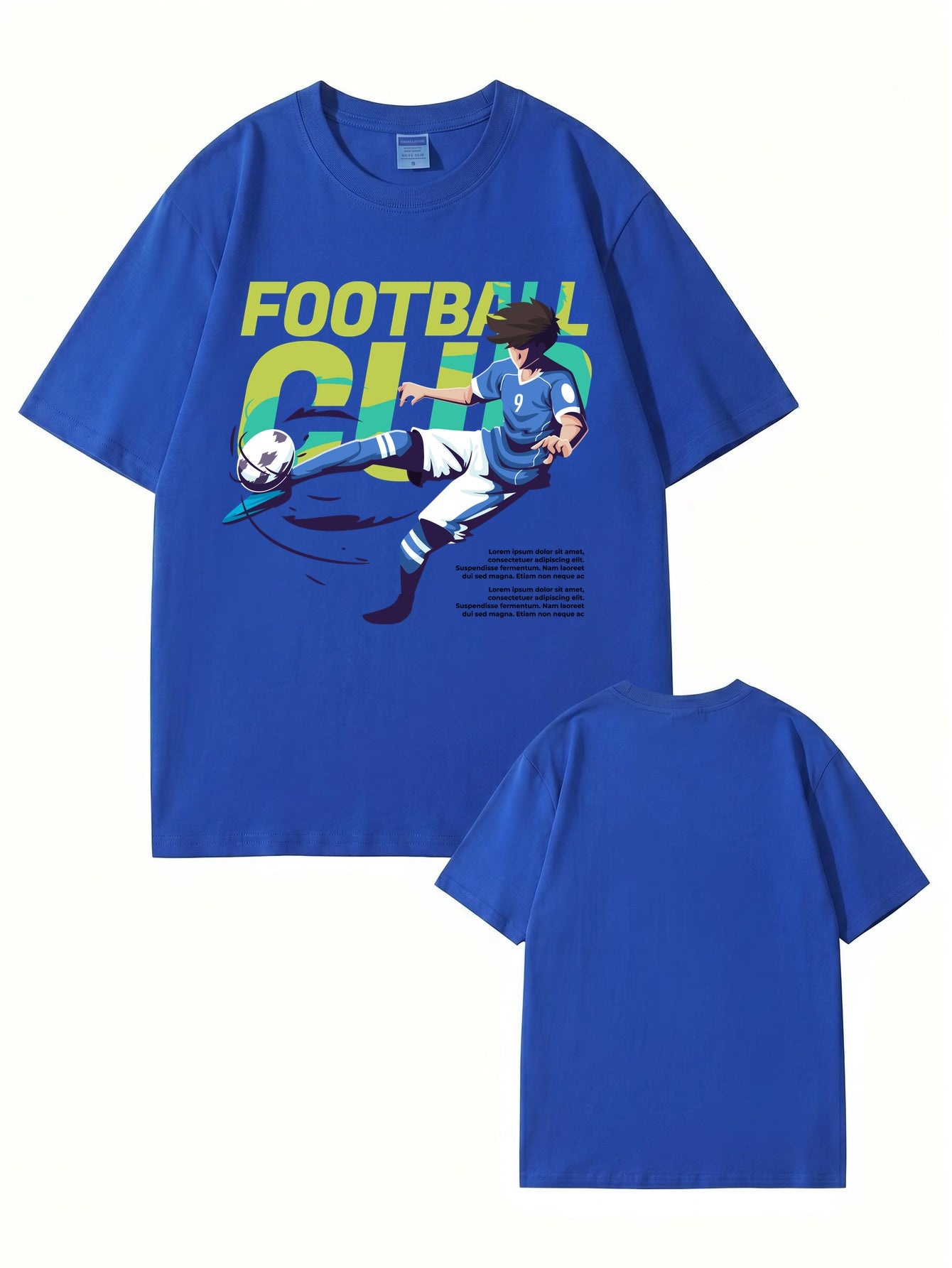 Anime Soccer Player Graphic T-Shirt | Football Club Streetwear Tee