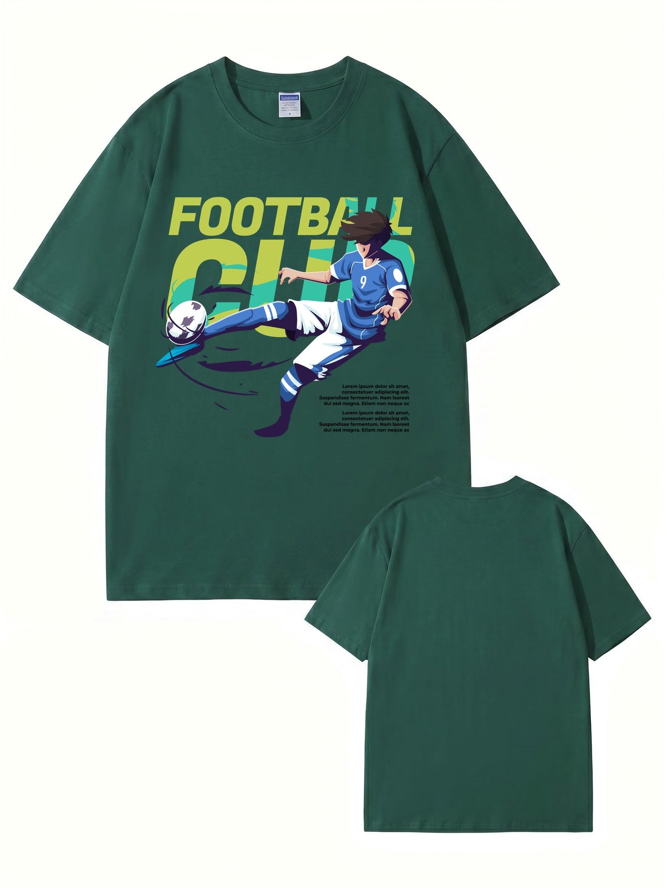 Anime Soccer Player Graphic T-Shirt | Football Club Streetwear Tee