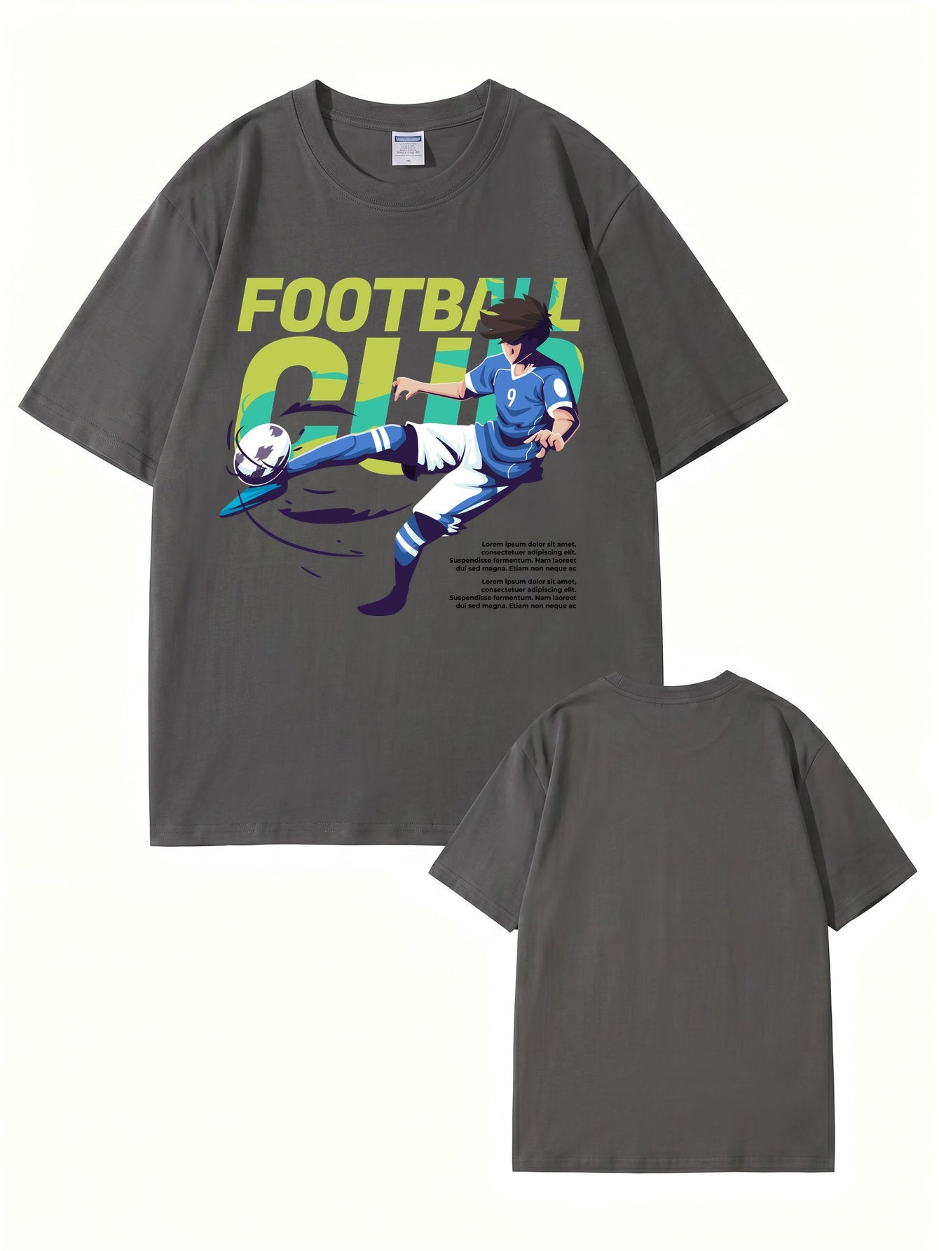 Anime Soccer Player Graphic T-Shirt | Football Club Streetwear Tee