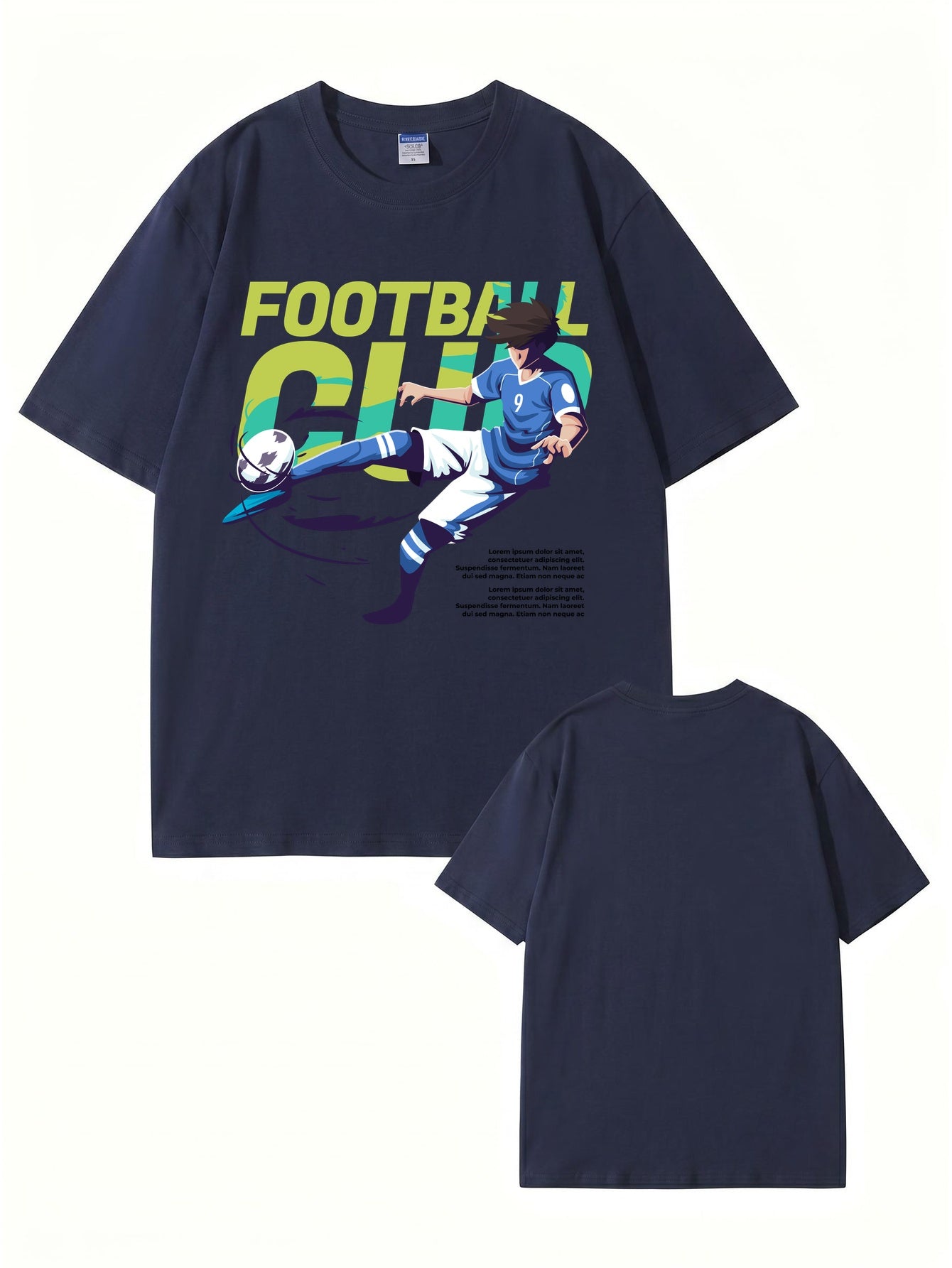 Anime Soccer Player Graphic T-Shirt | Football Club Streetwear Tee
