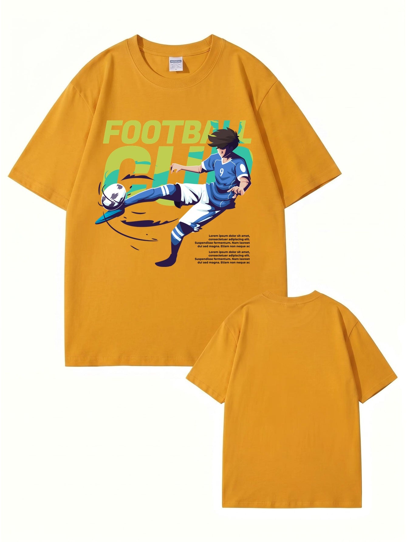 Anime Soccer Player Graphic T-Shirt | Football Club Streetwear Tee
