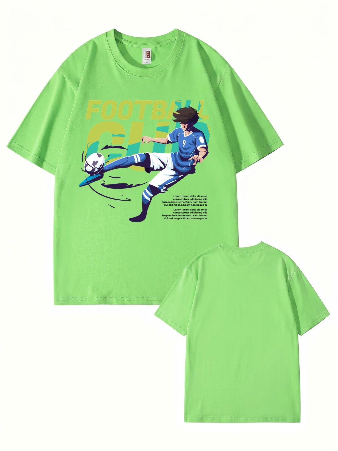 Anime Soccer Player Graphic T-Shirt | Football Club Streetwear Tee