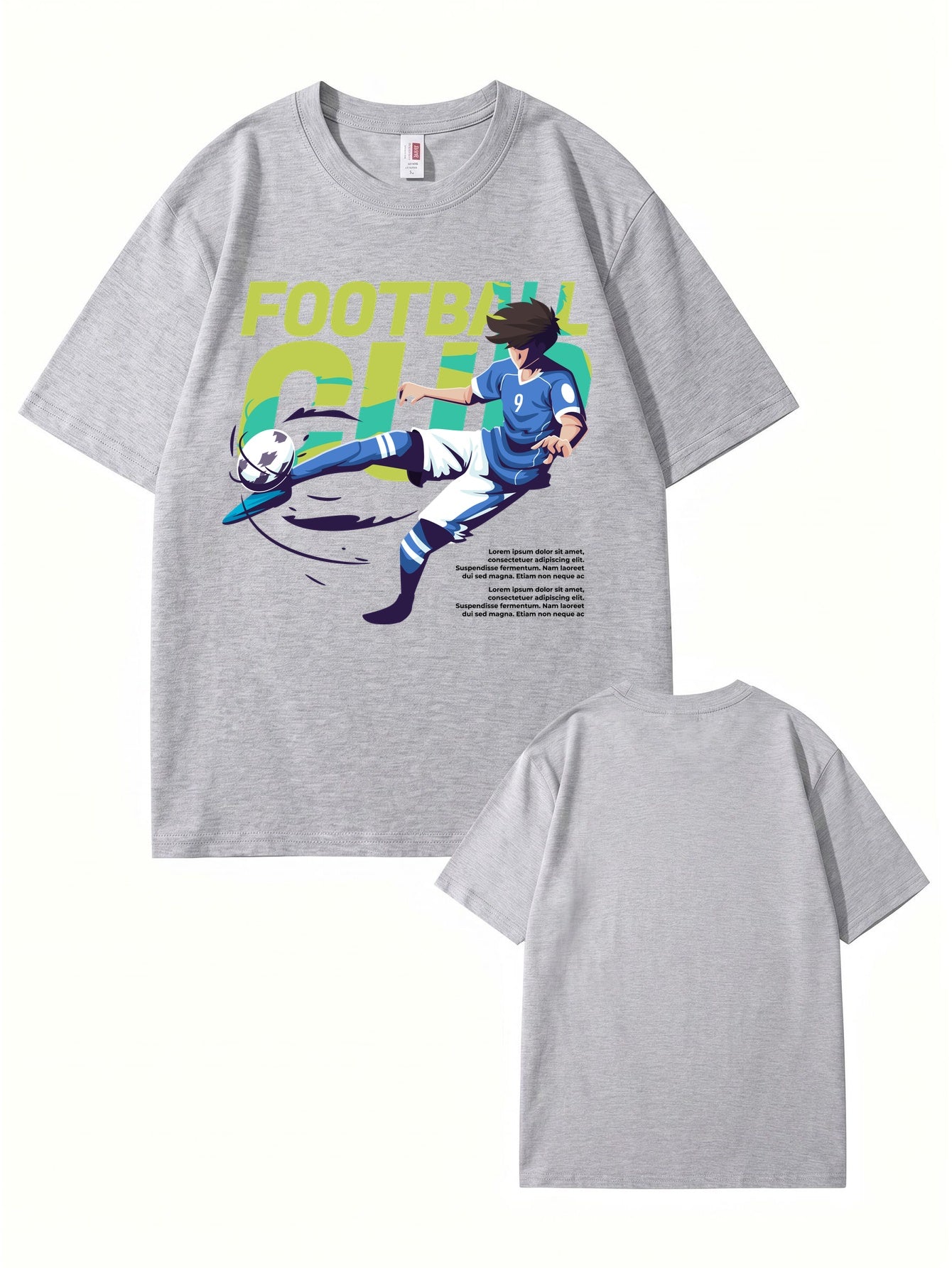 Anime Soccer Player Graphic T-Shirt | Football Club Streetwear Tee