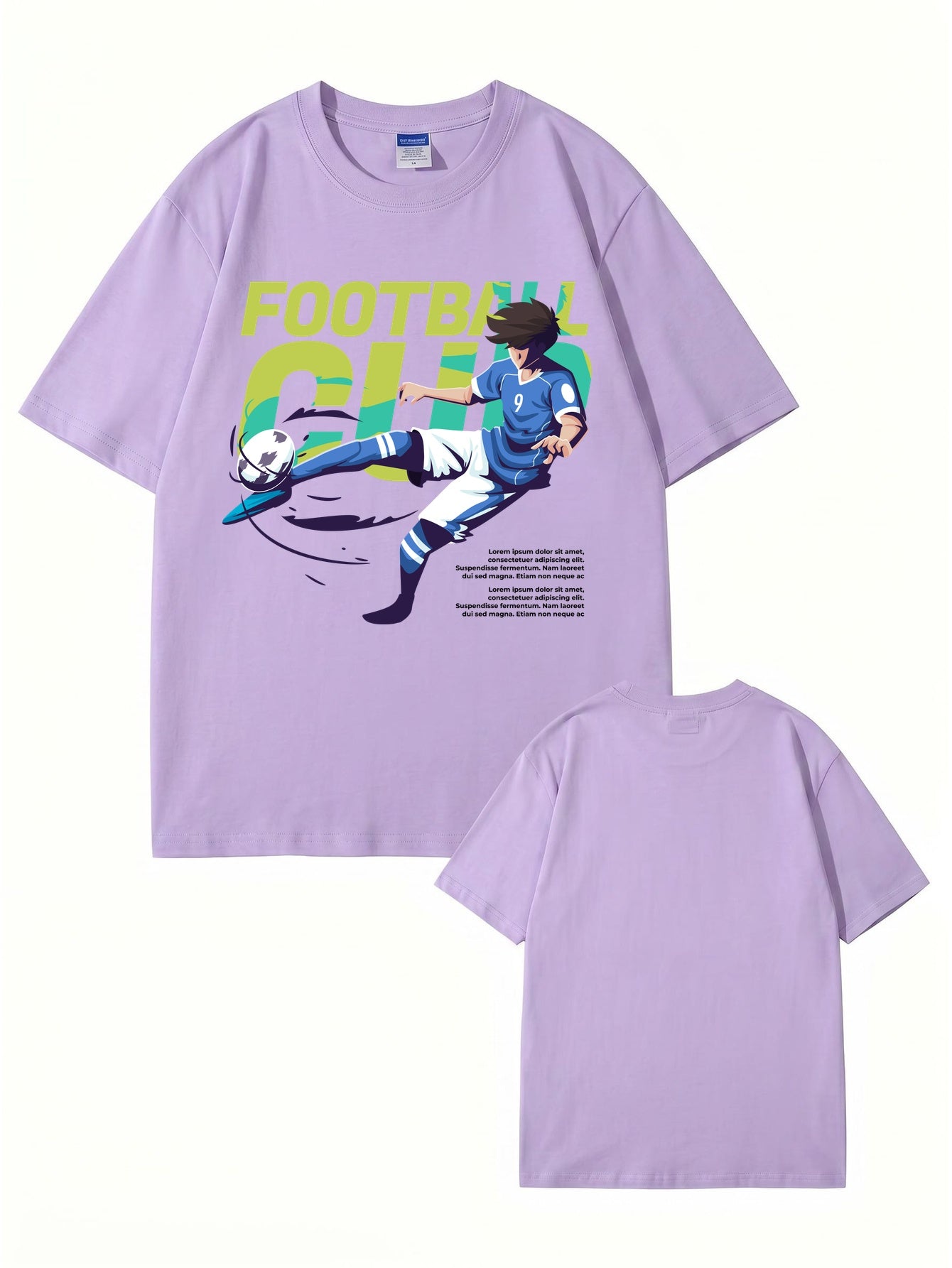 Anime Soccer Player Graphic T-Shirt | Football Club Streetwear Tee