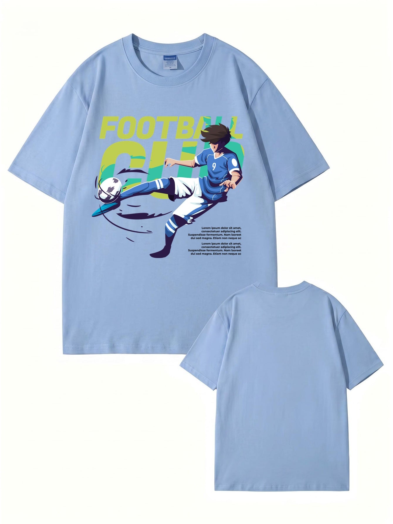 Anime Soccer Player Graphic T-Shirt | Football Club Streetwear Tee