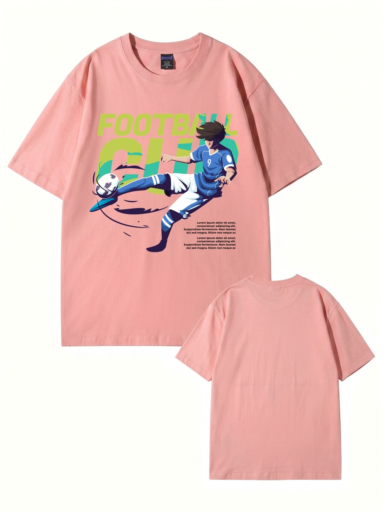 Anime Soccer Player Graphic T-Shirt | Football Club Streetwear Tee