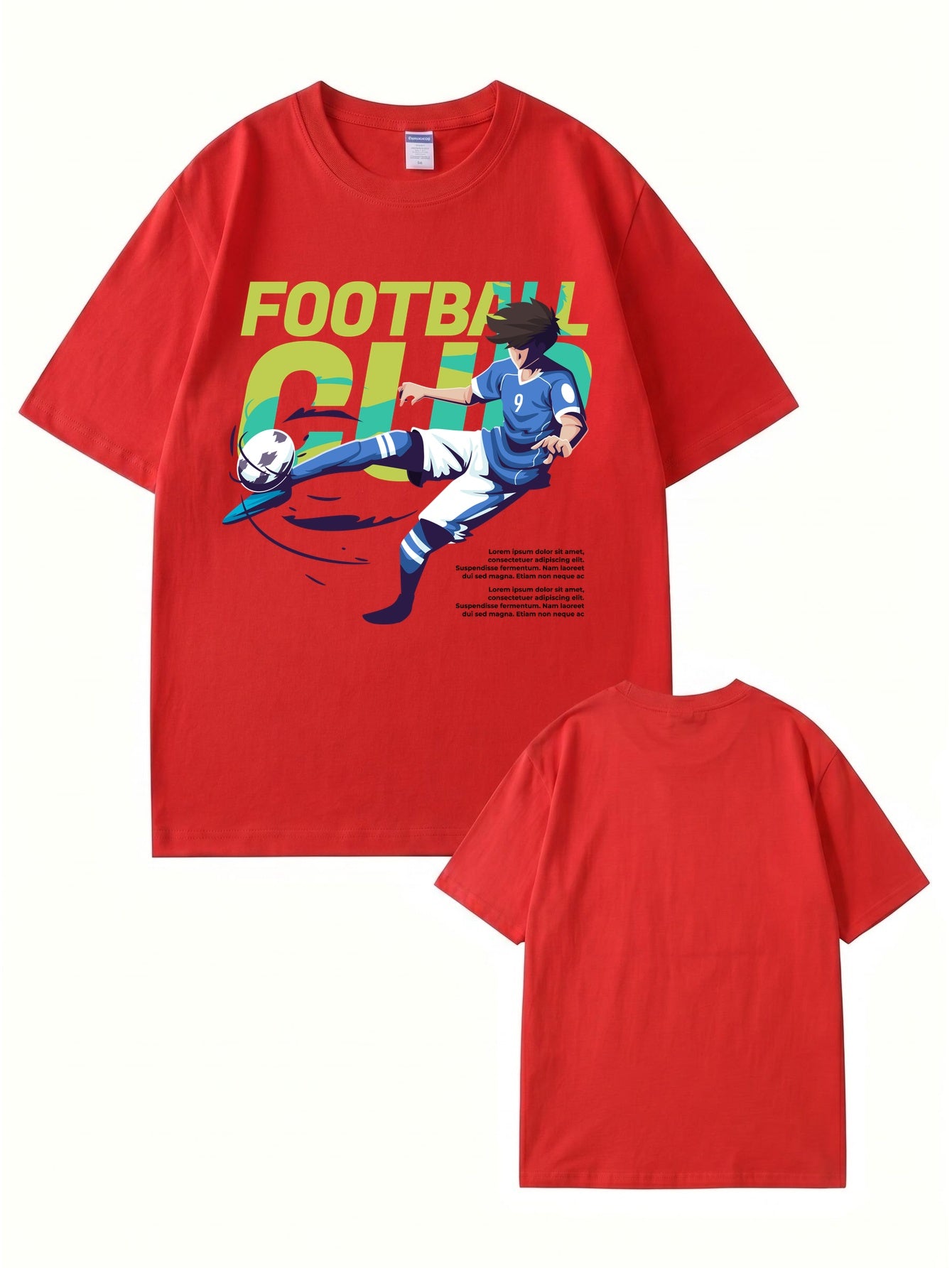 Anime Soccer Player Graphic T-Shirt | Football Club Streetwear Tee