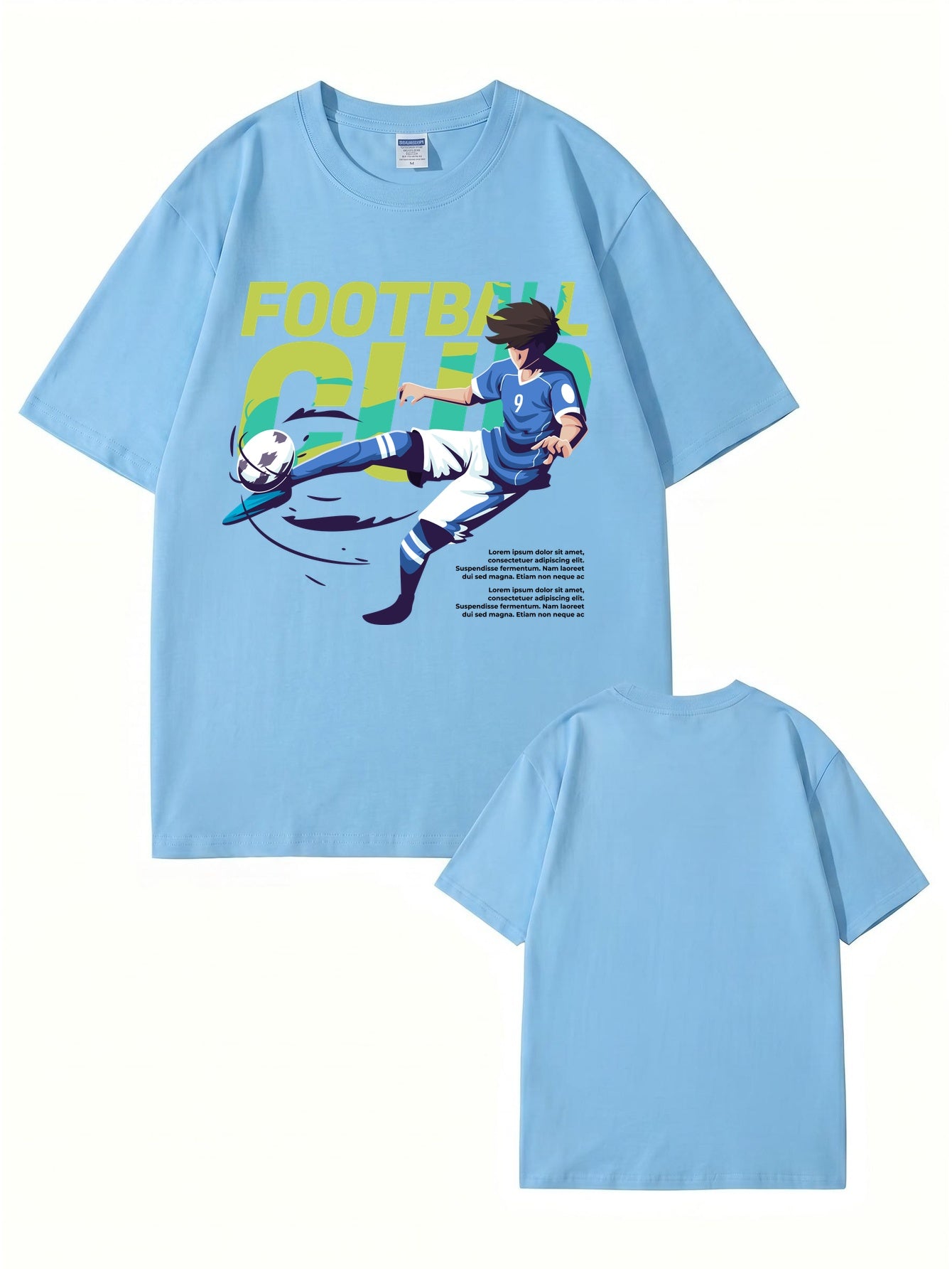 Anime Soccer Player Graphic T-Shirt | Football Club Streetwear Tee