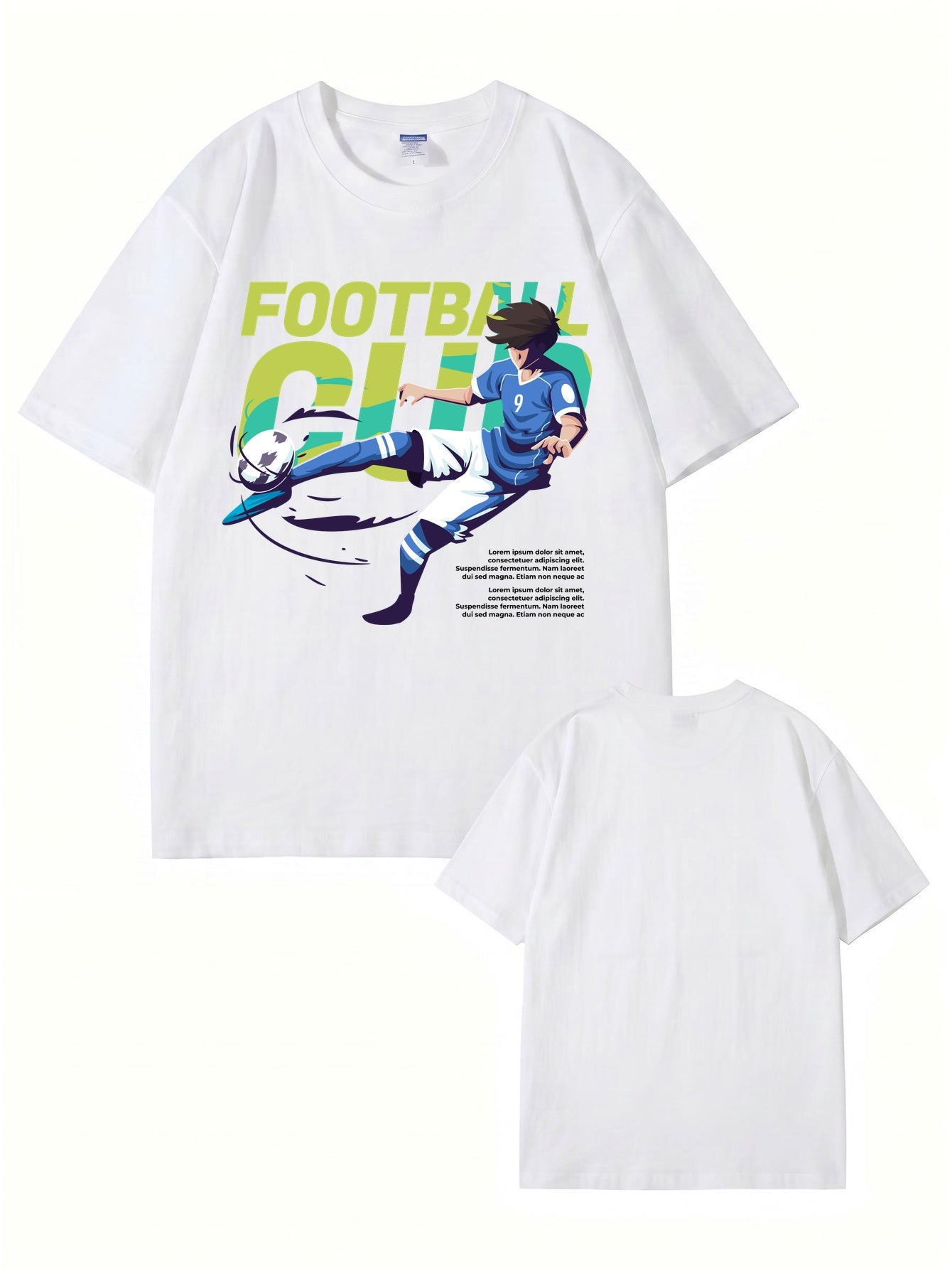 Anime Soccer Player Graphic T-Shirt | Football Club Streetwear Tee