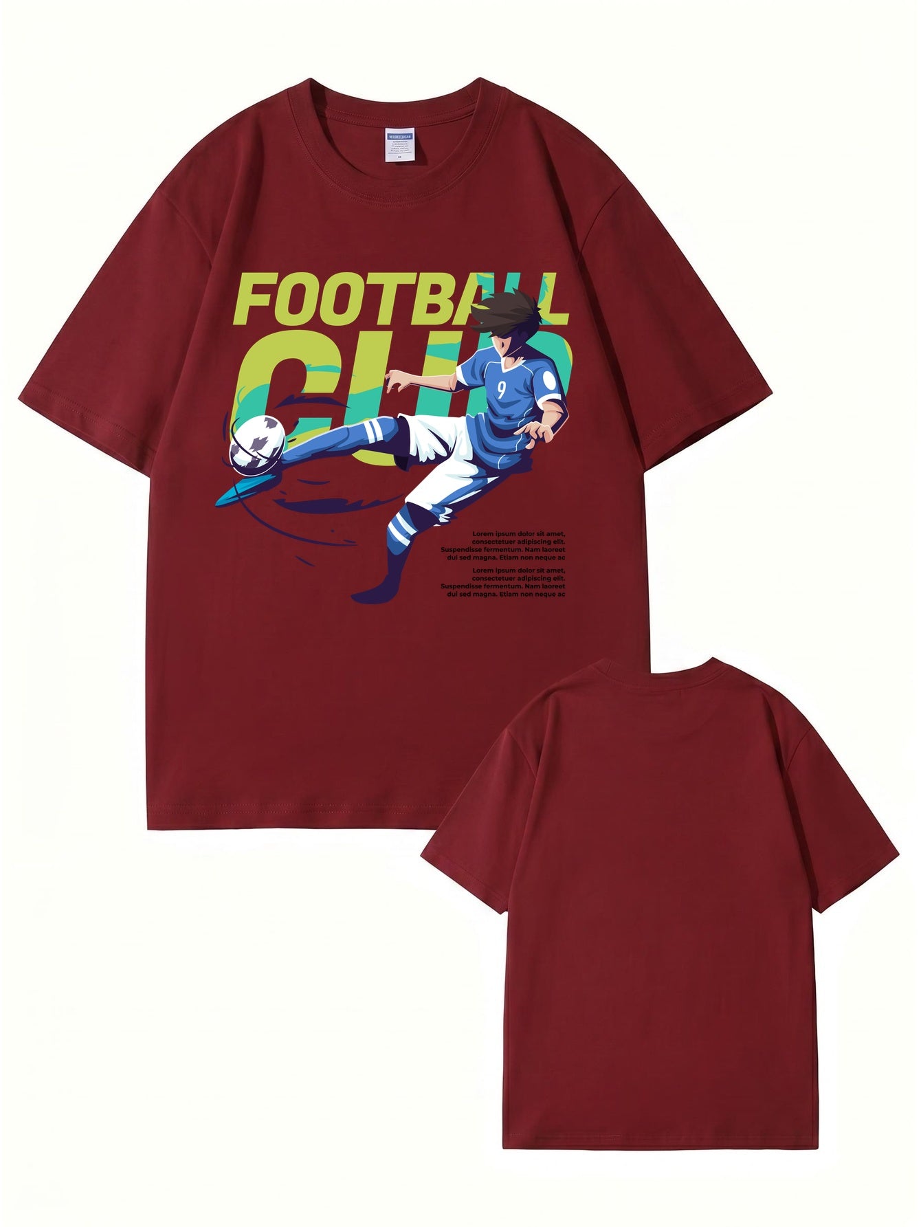Anime Soccer Player Graphic T-Shirt | Football Club Streetwear Tee