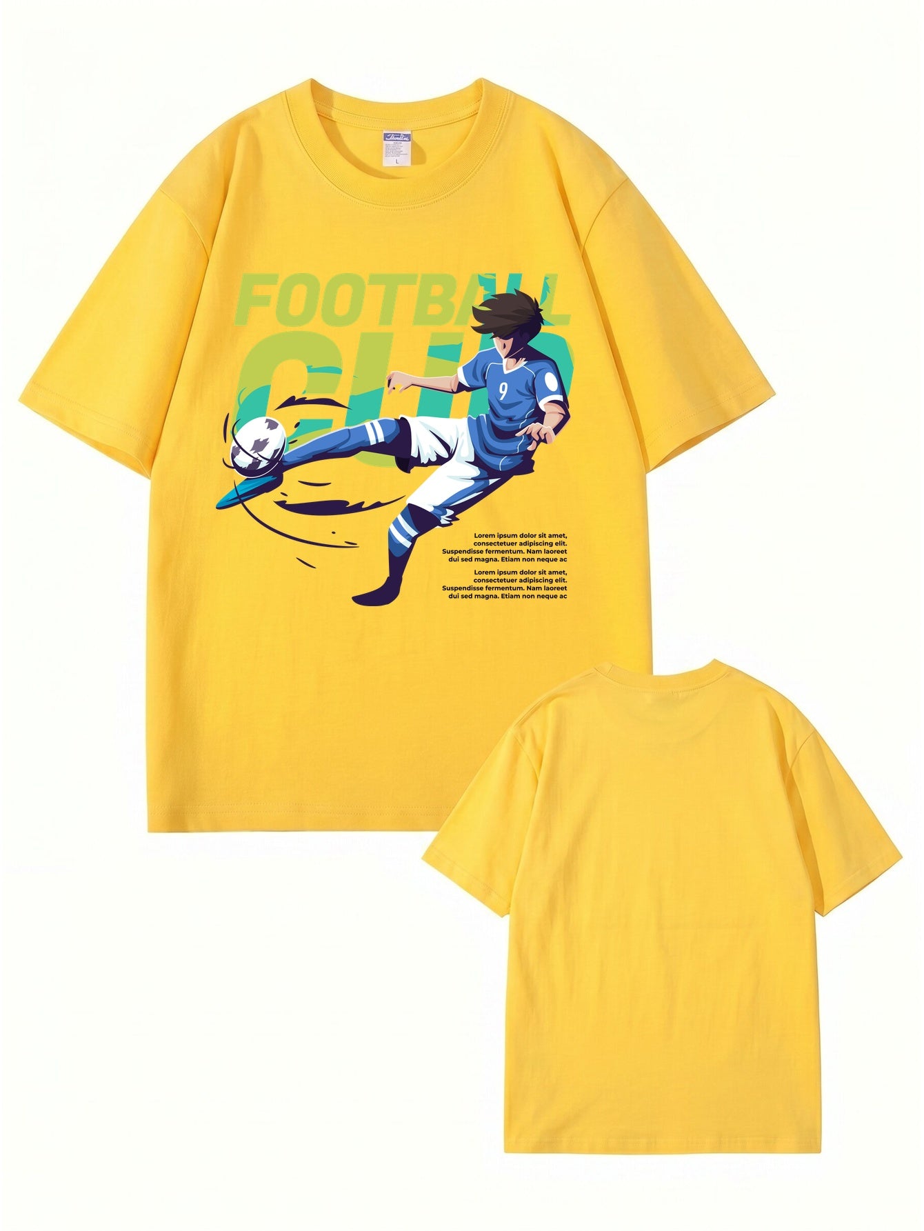 Anime Soccer Player Graphic T-Shirt | Football Club Streetwear Tee