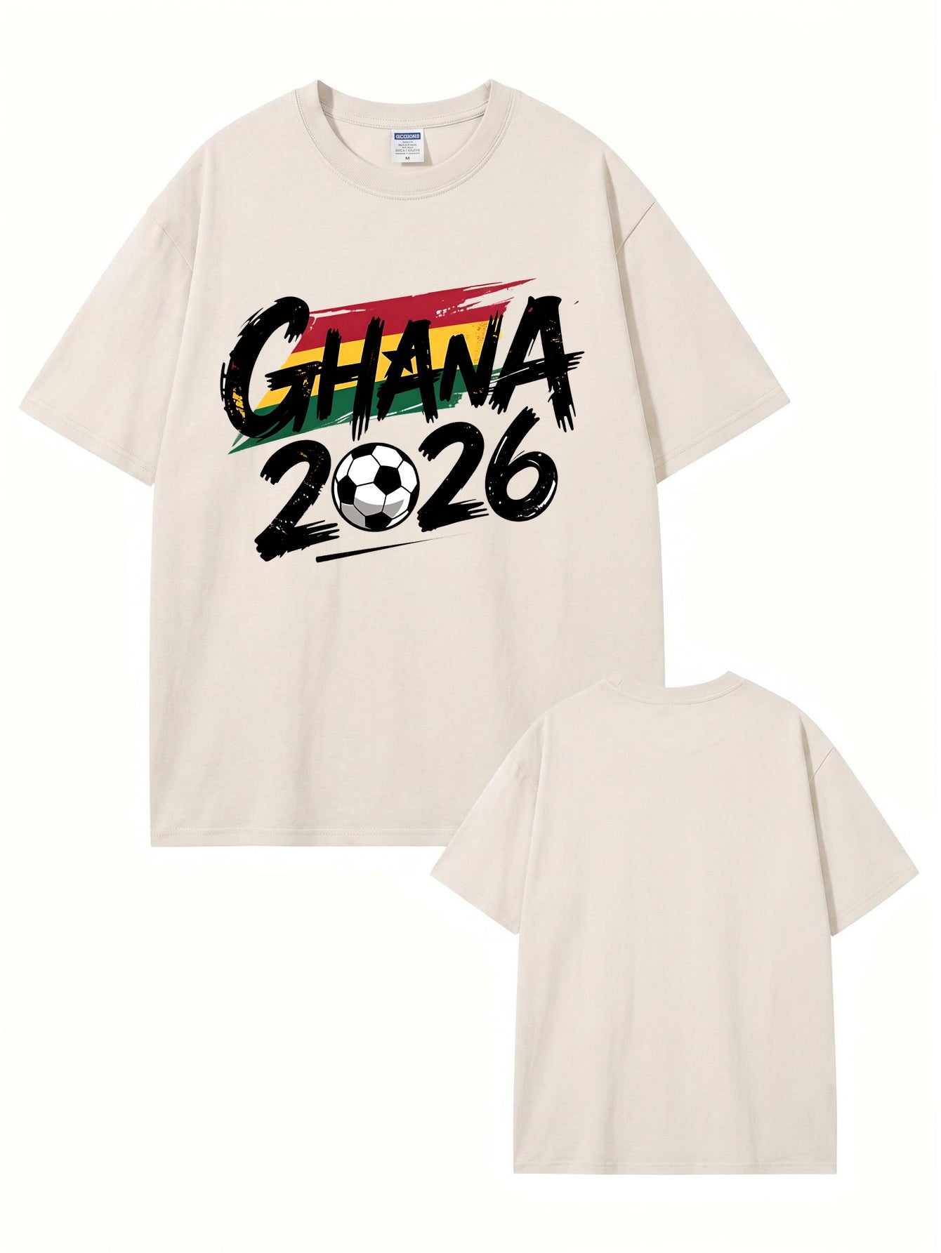 Ghana 2026 Soccer Vintage Washed Cotton T-Shirt