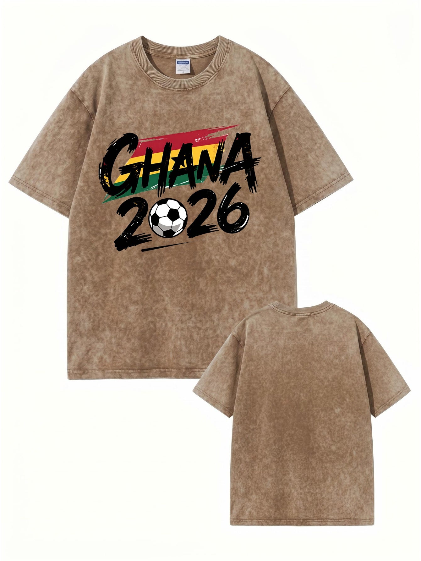 Ghana 2026 Soccer Vintage Washed Cotton T-Shirt
