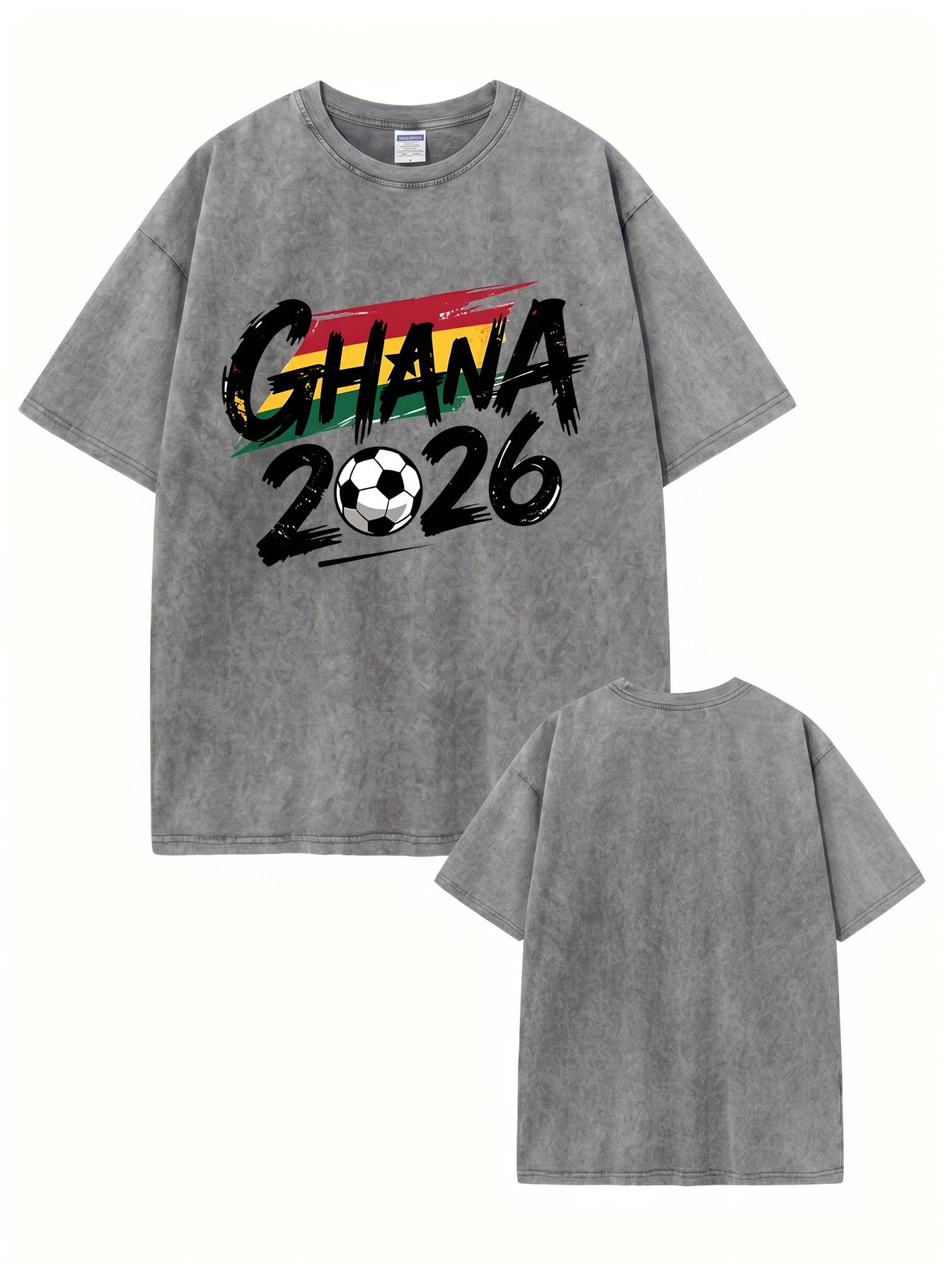 Ghana 2026 Soccer Vintage Washed Cotton T-Shirt