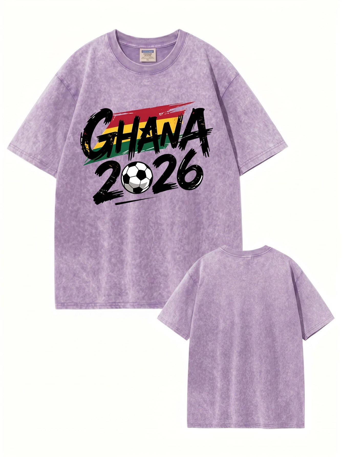 Ghana 2026 Soccer Vintage Washed Cotton T-Shirt