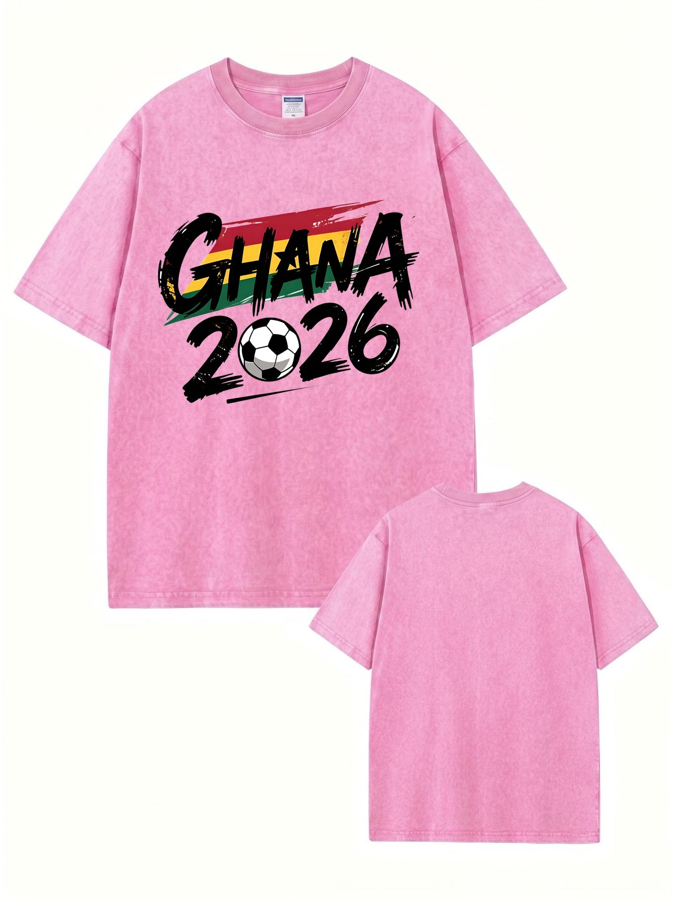 Ghana 2026 Soccer Vintage Washed Cotton T-Shirt