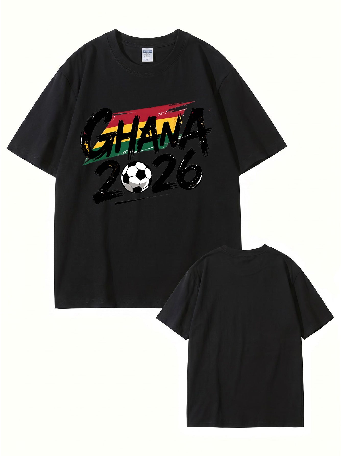 Ghana 2026 Soccer Flag Graphic Print T-Shirt - Premium Cotton Tee